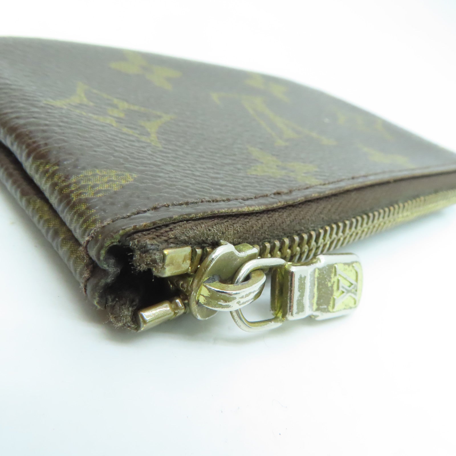 LOUIS VUITTON Monogram Conis Case金扣零钱包啡色