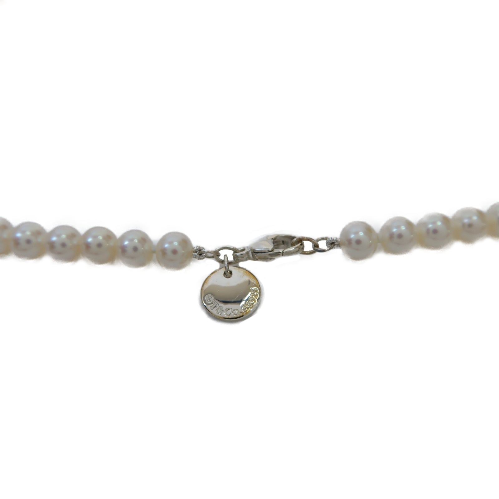 TIFFANY＆CO 珍珠Necklace銀扣項鏈