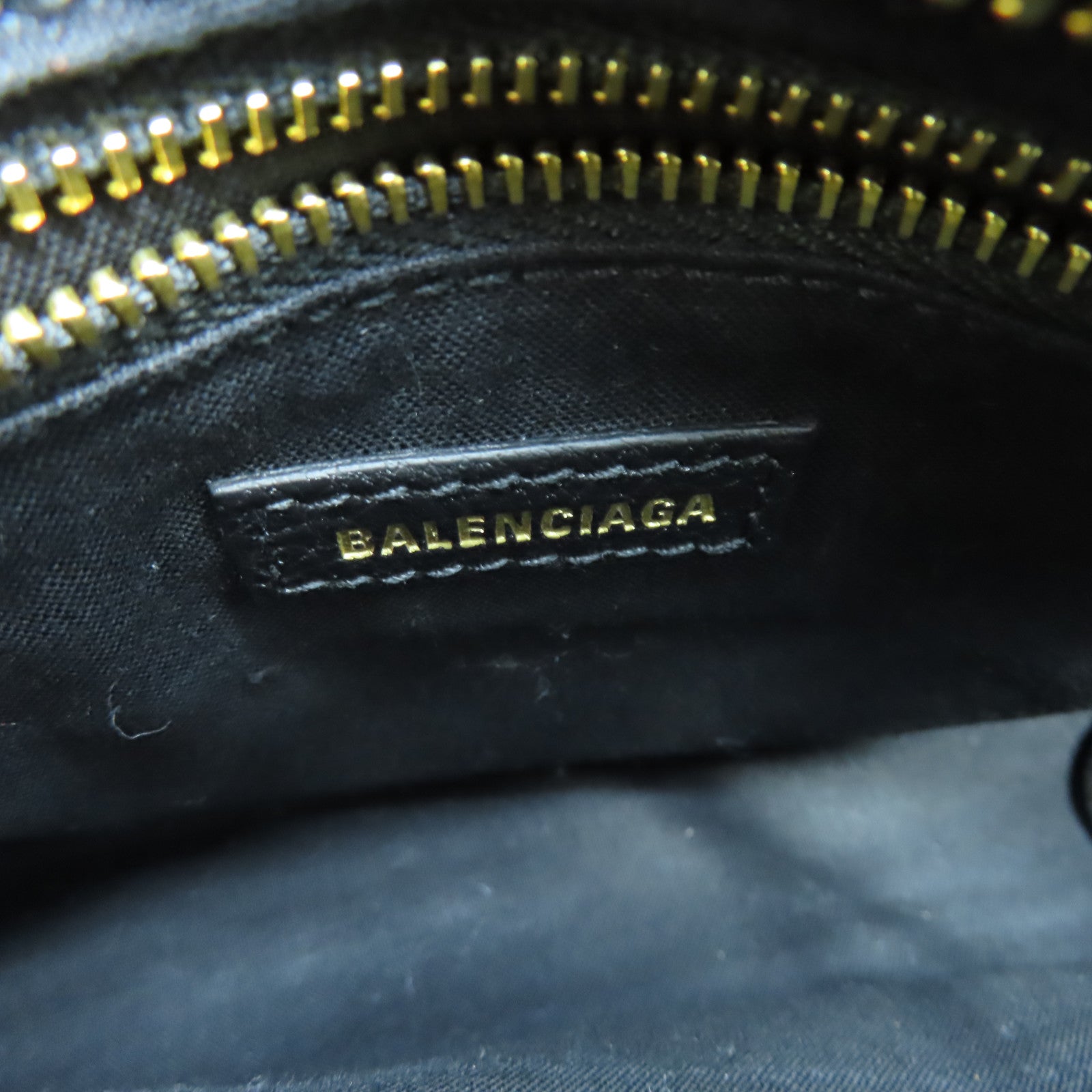BALENCIAGA 牛皮牛革Mini Small金扣手挽肩背兩用袋黑色