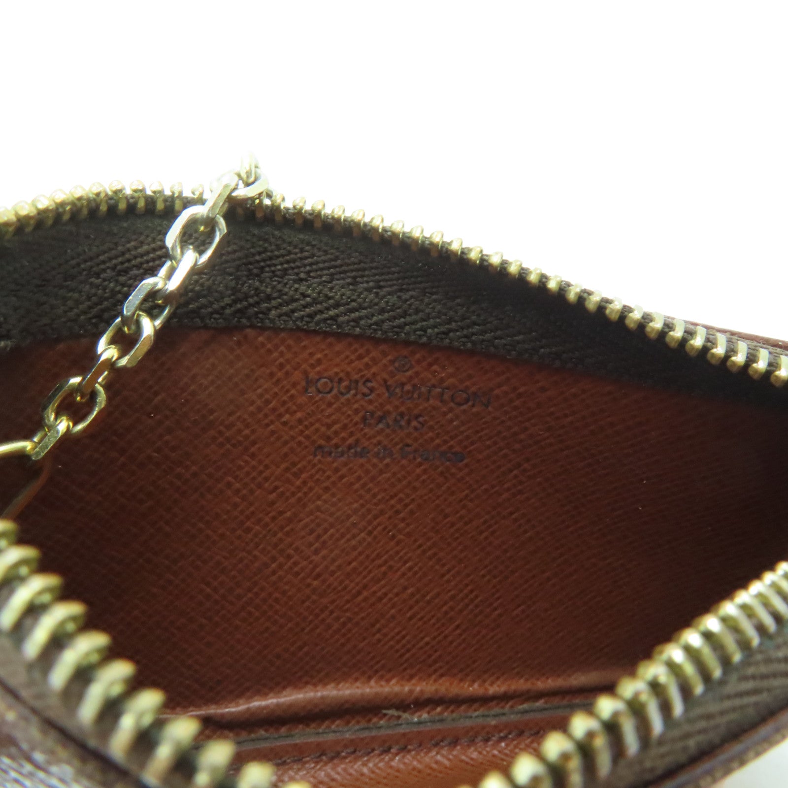 LOUIS VUITTON Monogram Conis Case金扣零钱包啡色