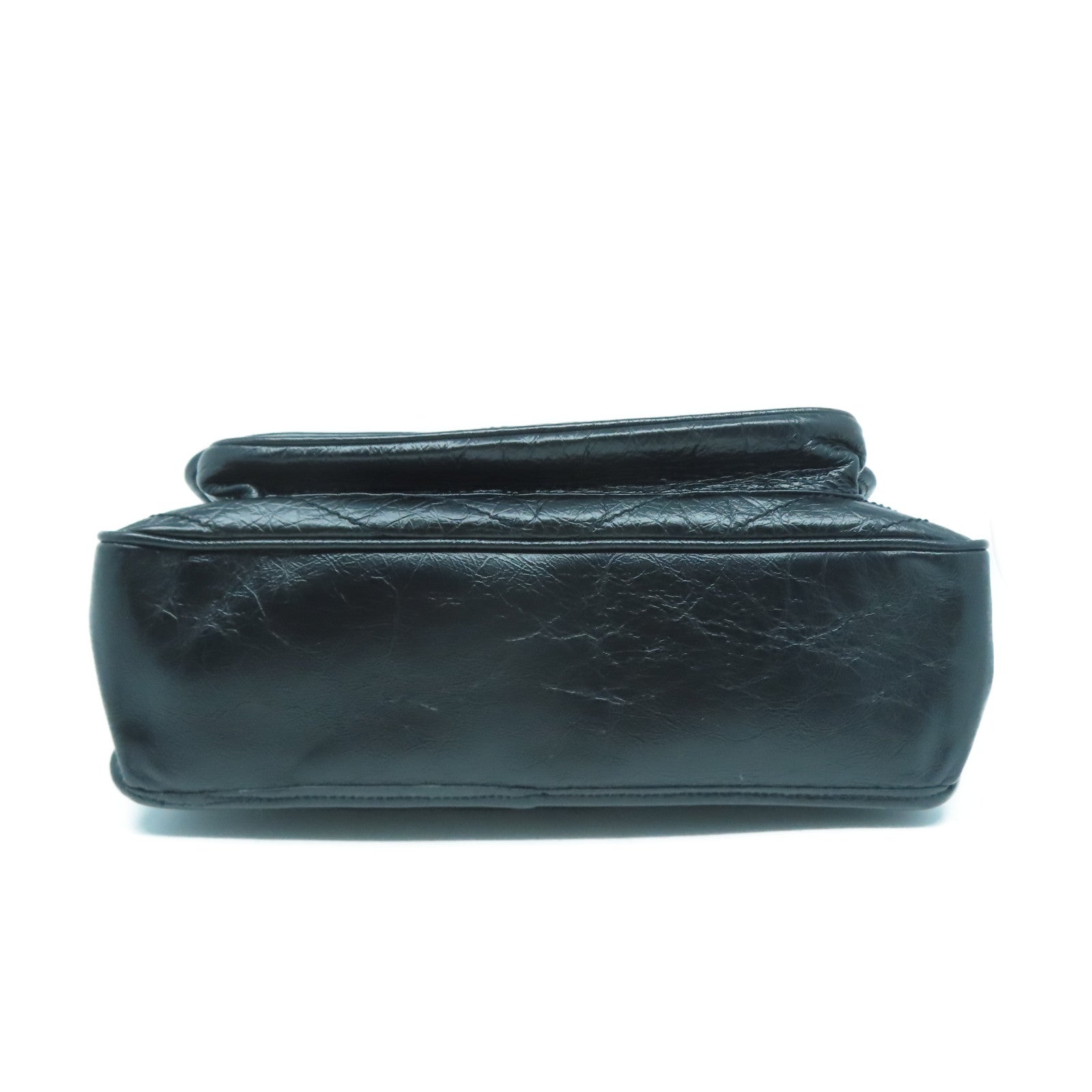 SAINT LAURENT 牛皮皮革Niki銀扣鏈帶肩背袋黑色