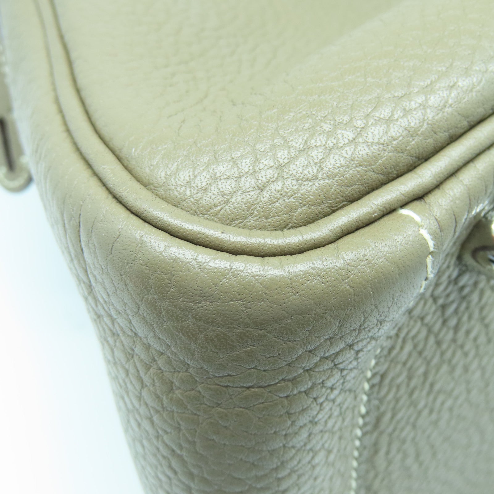 HERMES Taurillon Clemence皮革Lindy 30银扣手挽肩背两用袋大象灰