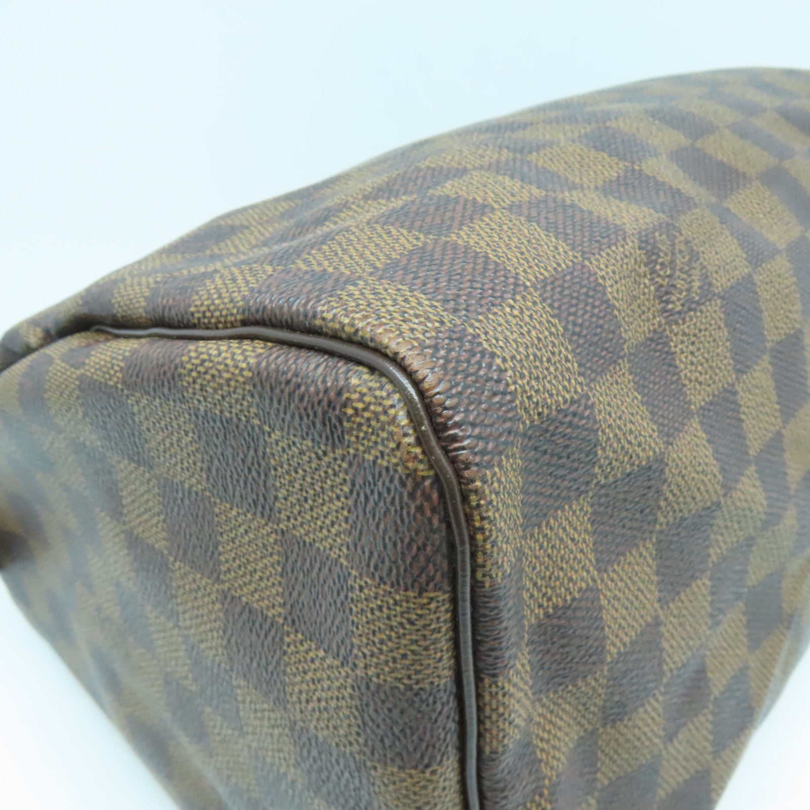 LOUIS VUITTON Damier Speedy 30金扣手挽袋啡色