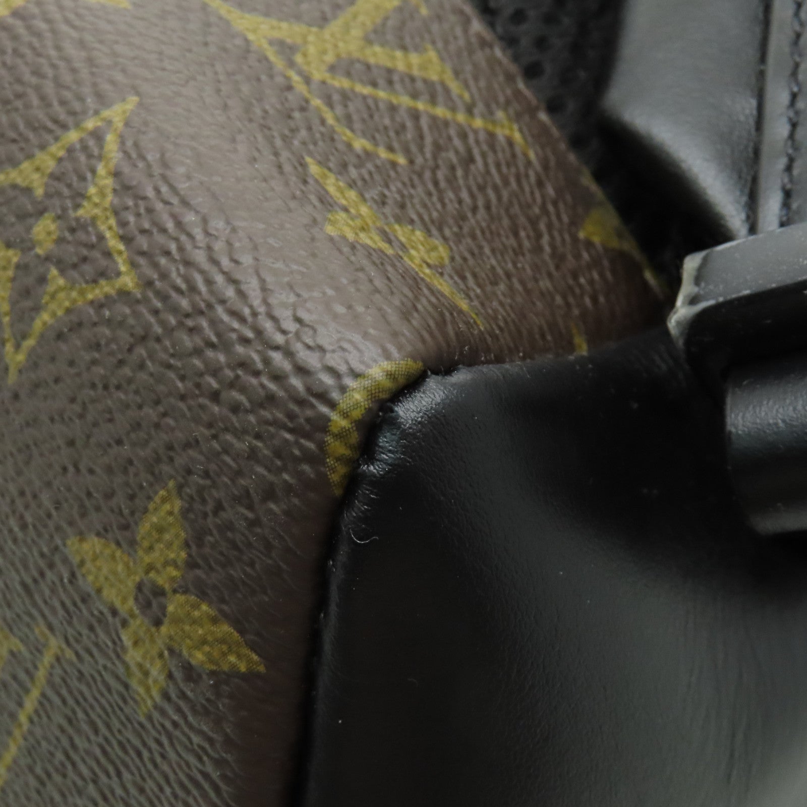 LOUIS VUITTON Monogram Macassar Dean Backpack背包黒色/棕色
