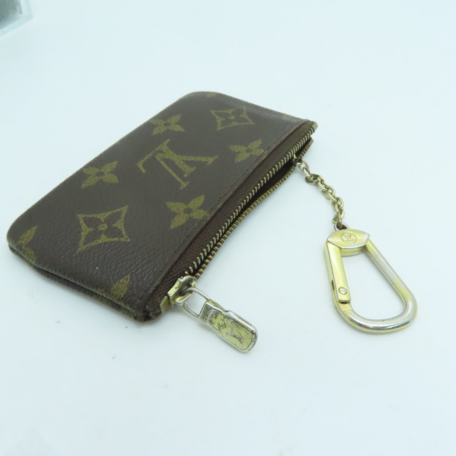 LOUIS VUITTON Monogram Conis Case金扣零钱包啡色