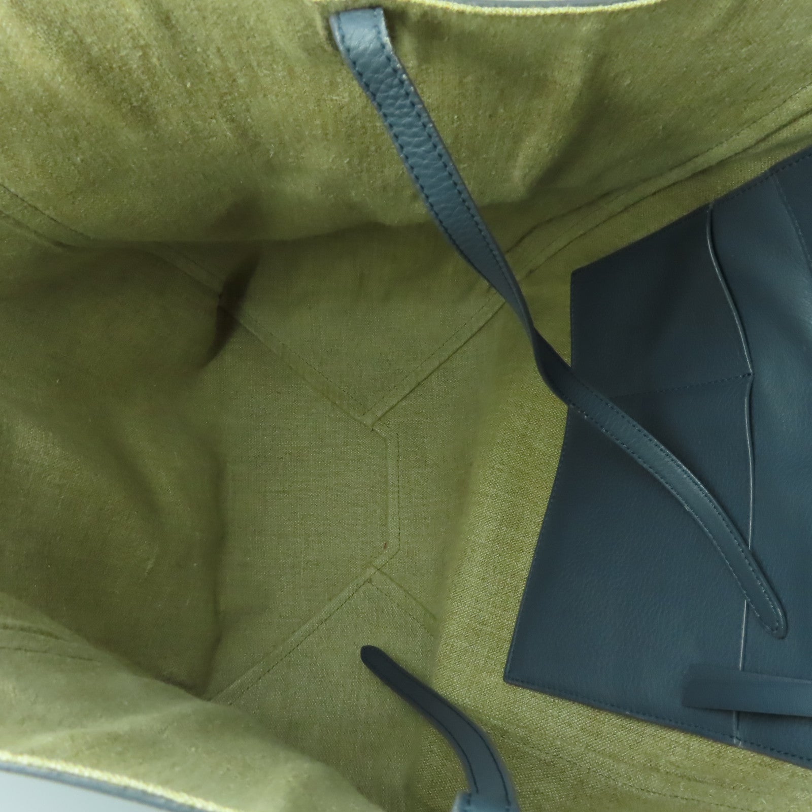 CELINE 【激減優惠】牛皮皮革Tote Bag金扣手挽肩背兩用袋灰藍色