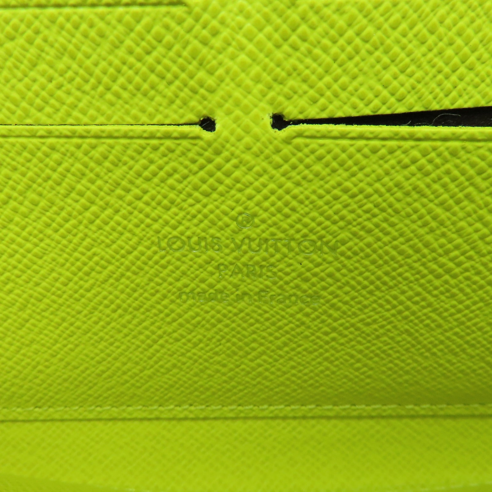 LOUIS VUITTON Epi Zipper Wallet Silver Buckle Long Wallet Yellow