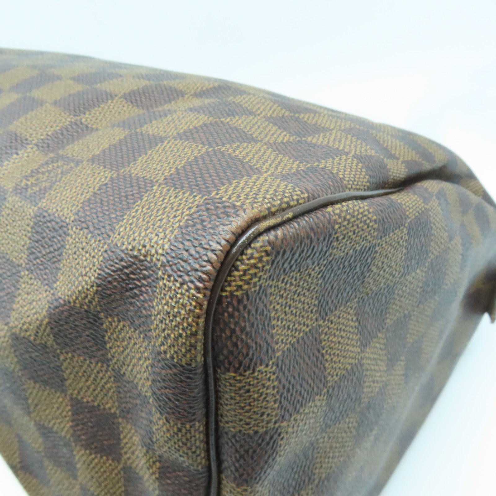 LOUIS VUITTON Damier Speedy 30金扣手挽袋啡色