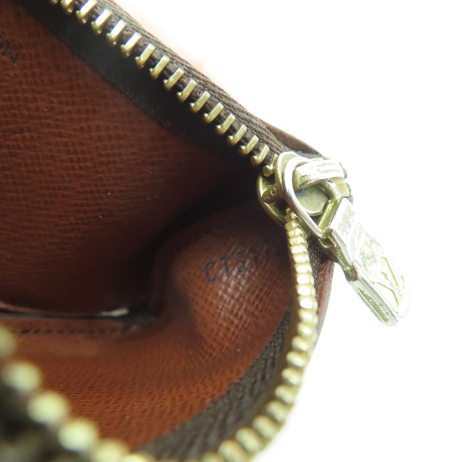 LOUIS VUITTON Monogram Conis Case金扣零钱包啡色