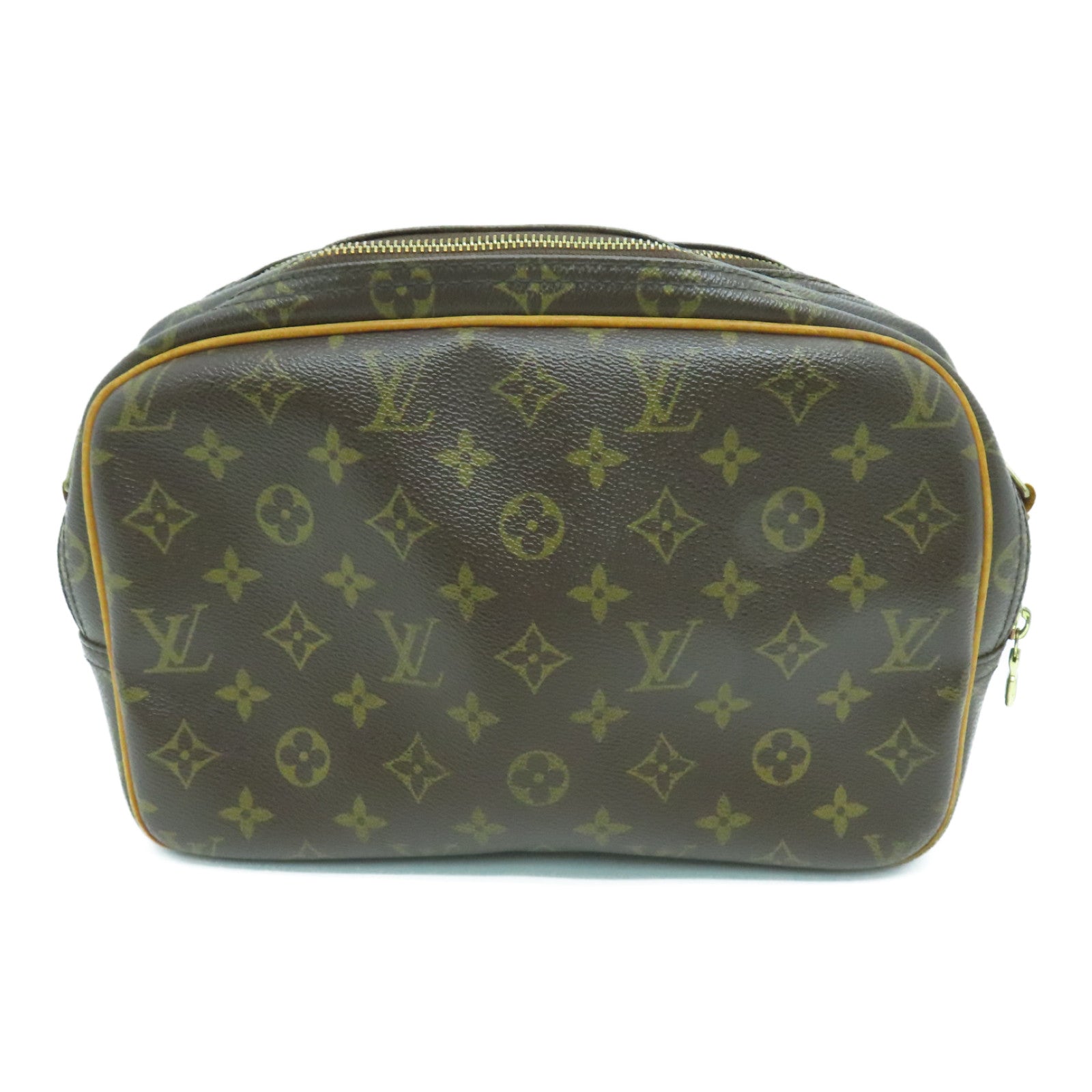 LOUIS VUITTON Monogram Reporter金扣肩背袋啡色