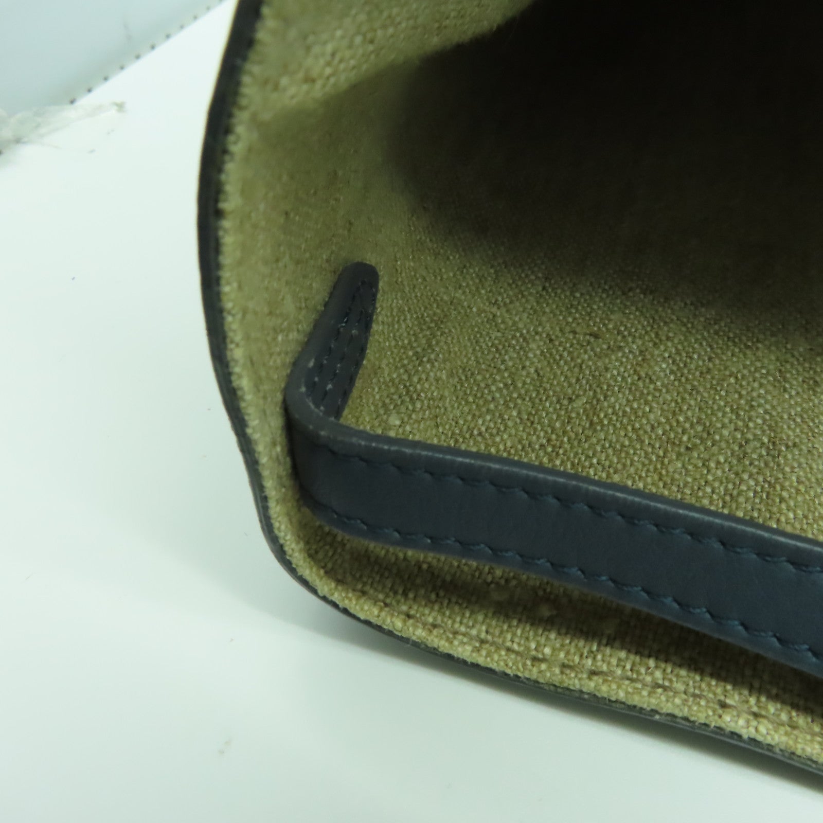 CELINE 【激減優惠】牛皮皮革Tote Bag金扣手挽肩背兩用袋灰藍色