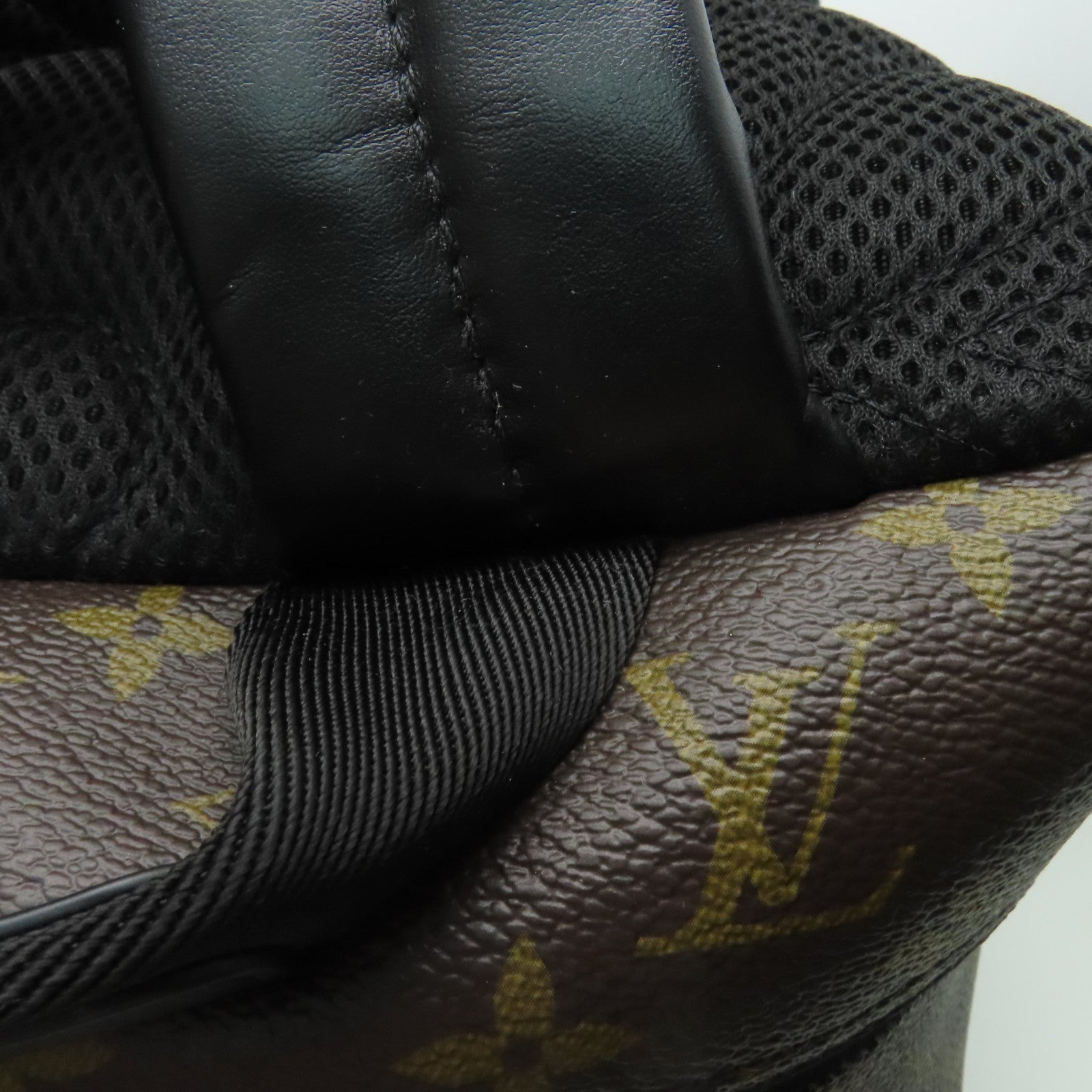 LOUIS VUITTON Monogram Macassar Dean Backpack背包黒色/棕色
