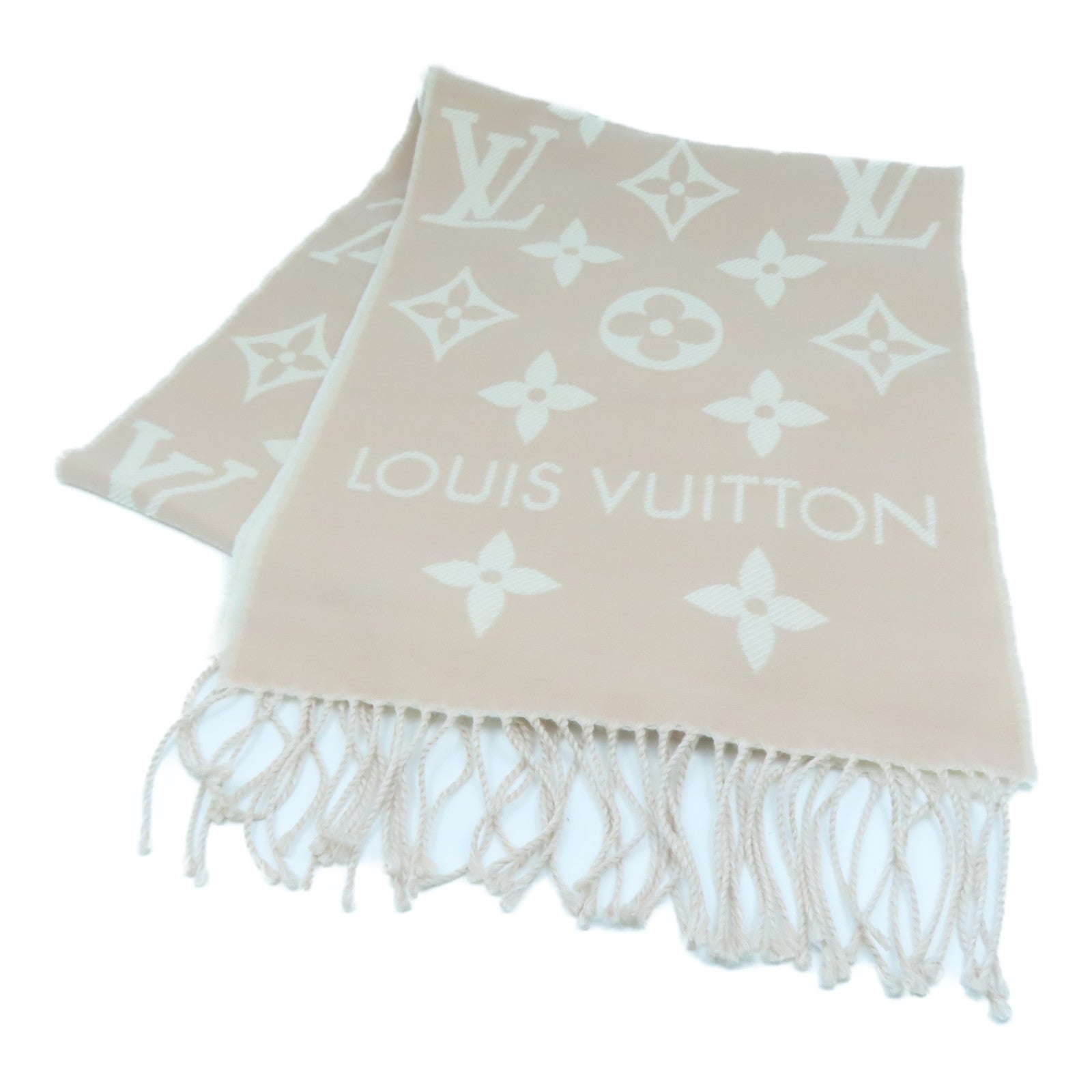LOUIS VUITTON Wool Essential Scarf Pink
