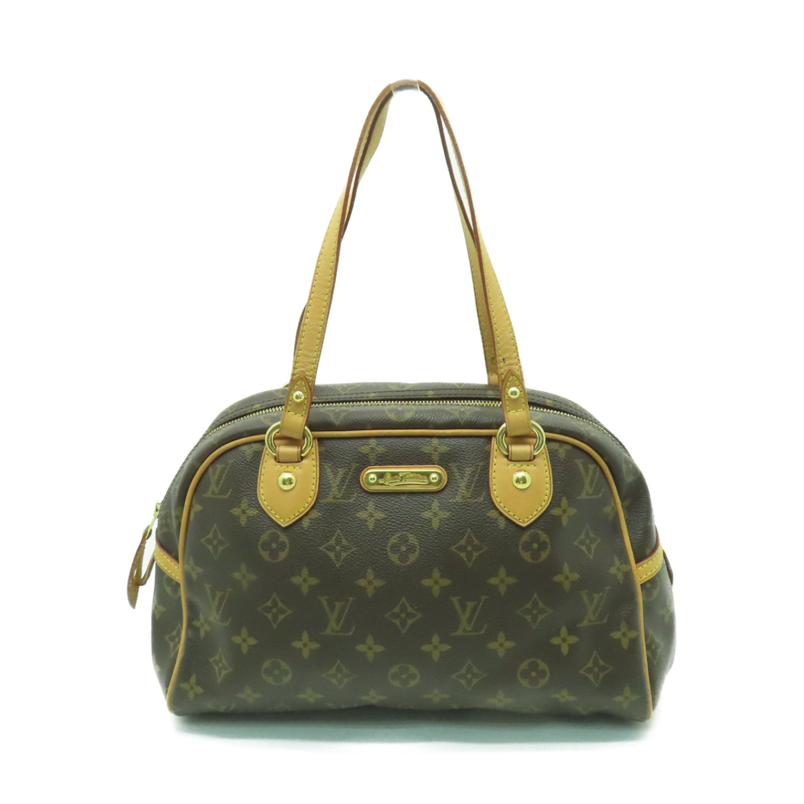 LOUIS VUITTON 【激減優惠】Monogram Montorgueil PM金扣肩背袋棕色