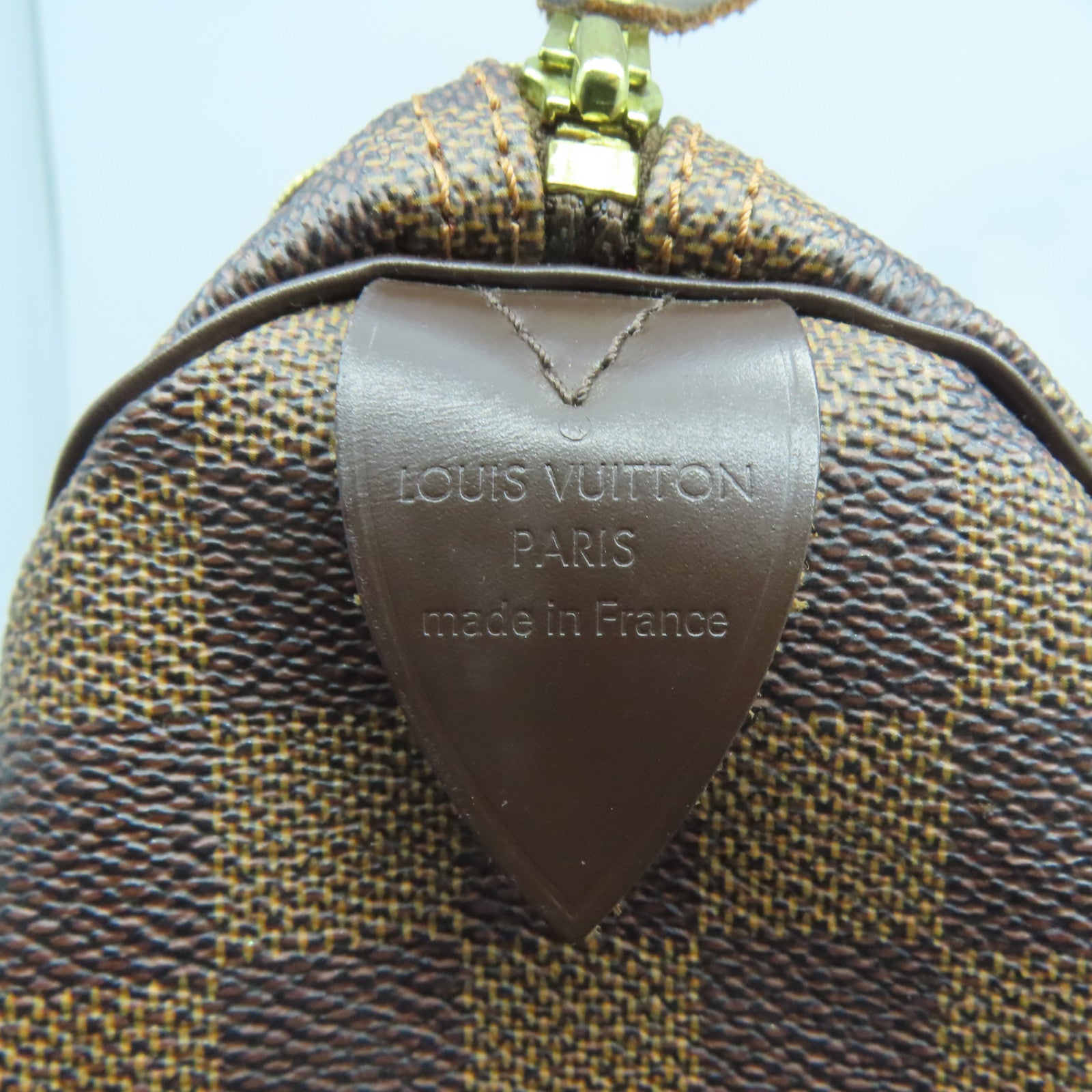 LOUIS VUITTON Damier Speedy 30金扣手挽袋啡色