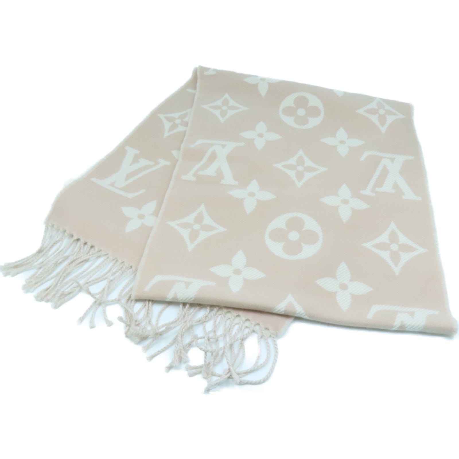 LOUIS VUITTON Wool Essential Scarf Pink