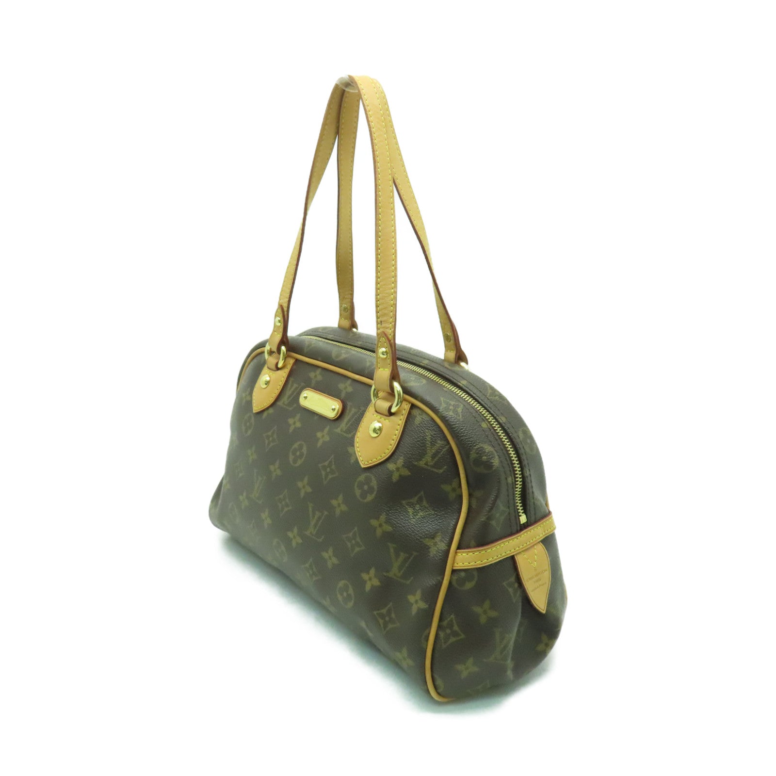 LOUIS VUITTON 【激減優惠】Monogram Montorgueil PM金扣肩背袋棕色