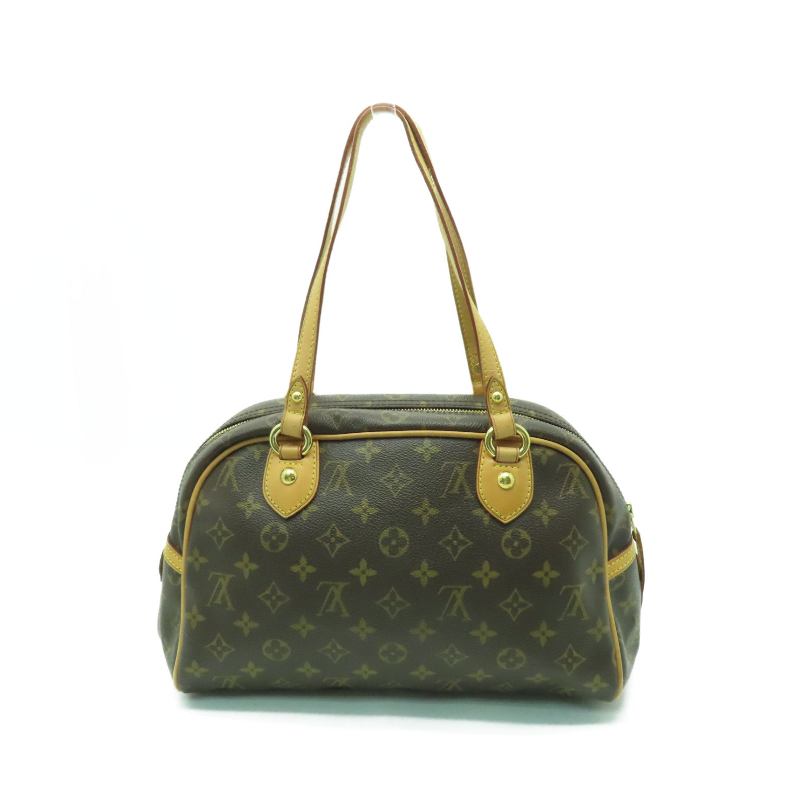 LOUIS VUITTON 【激減優惠】Monogram Montorgueil PM金扣肩背袋棕色