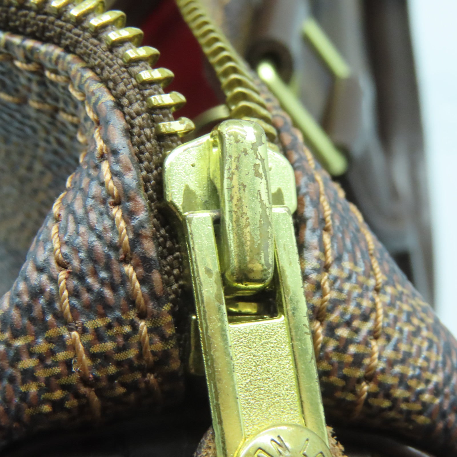 LOUIS VUITTON Damier Speedy 30金扣手挽袋啡色