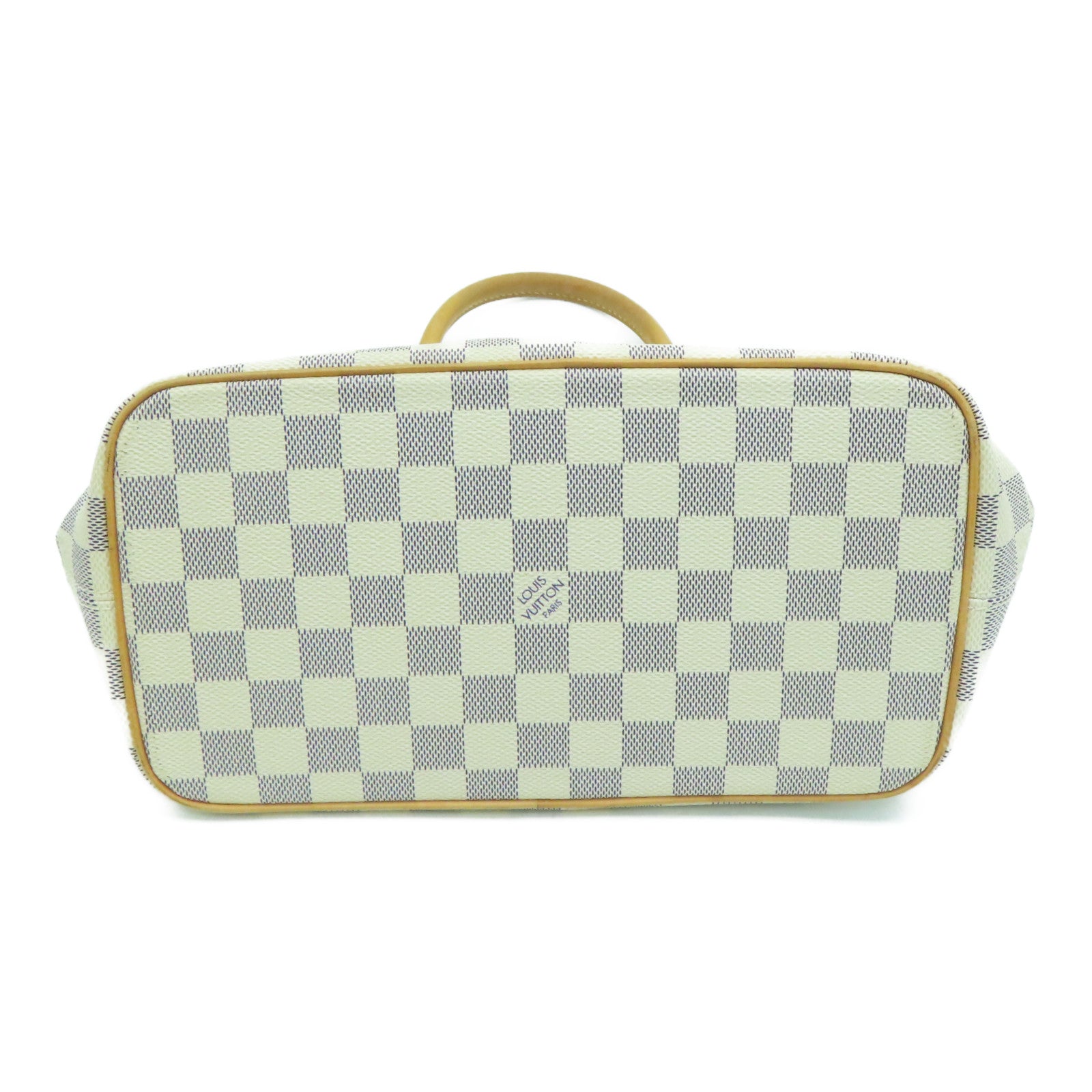 LOUIS VUITTON 【激减优惠】Damier Azur Saleya PM金扣手挽袋米色
