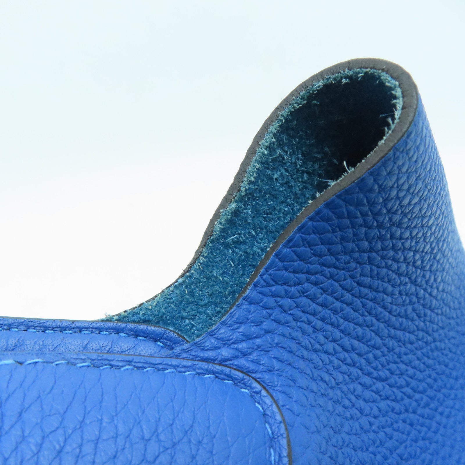 HERMES 【激減優惠】Clemence皮革Picotin MM金扣手挽袋Blue France/藍色