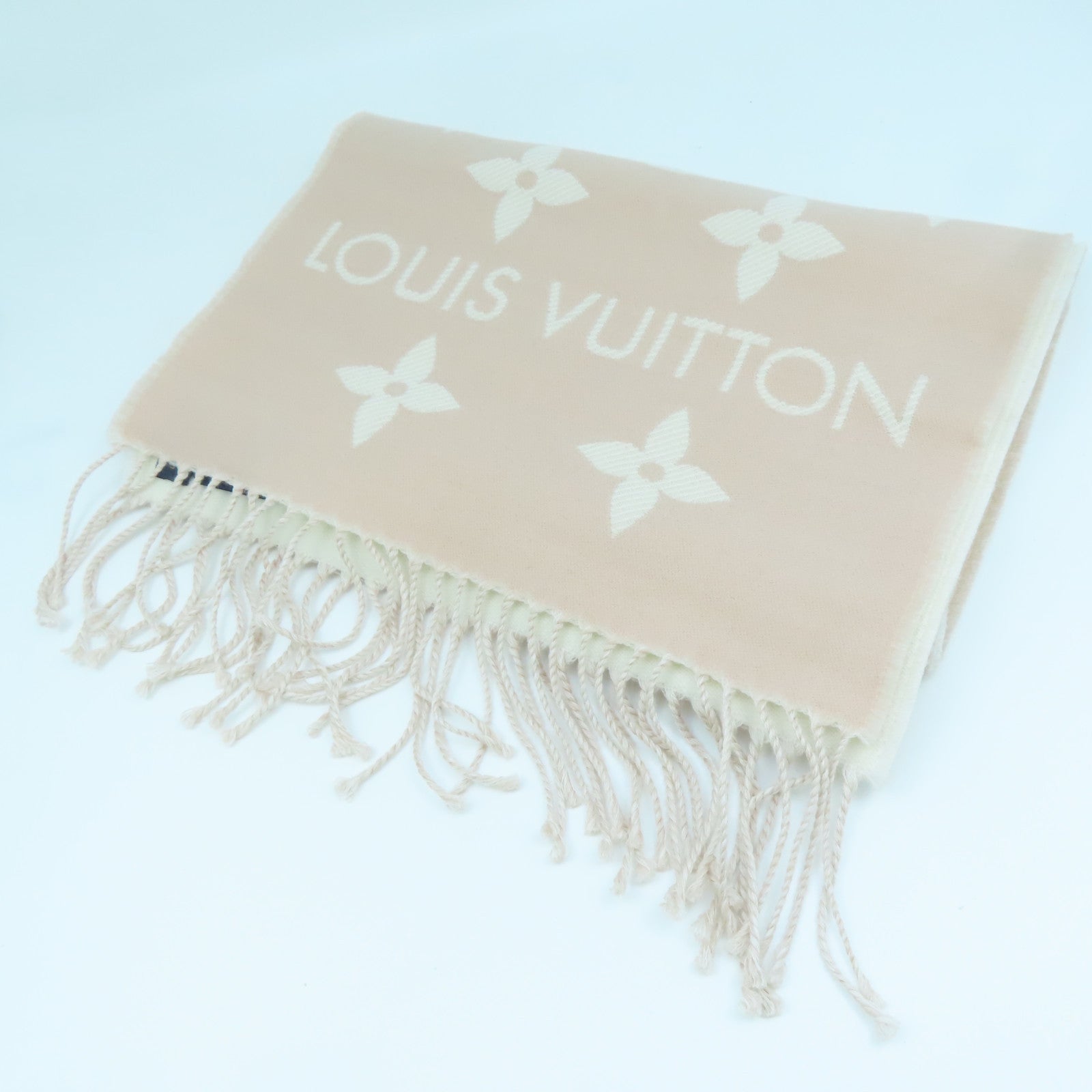 LOUIS VUITTON Wool Essential Scarf Pink