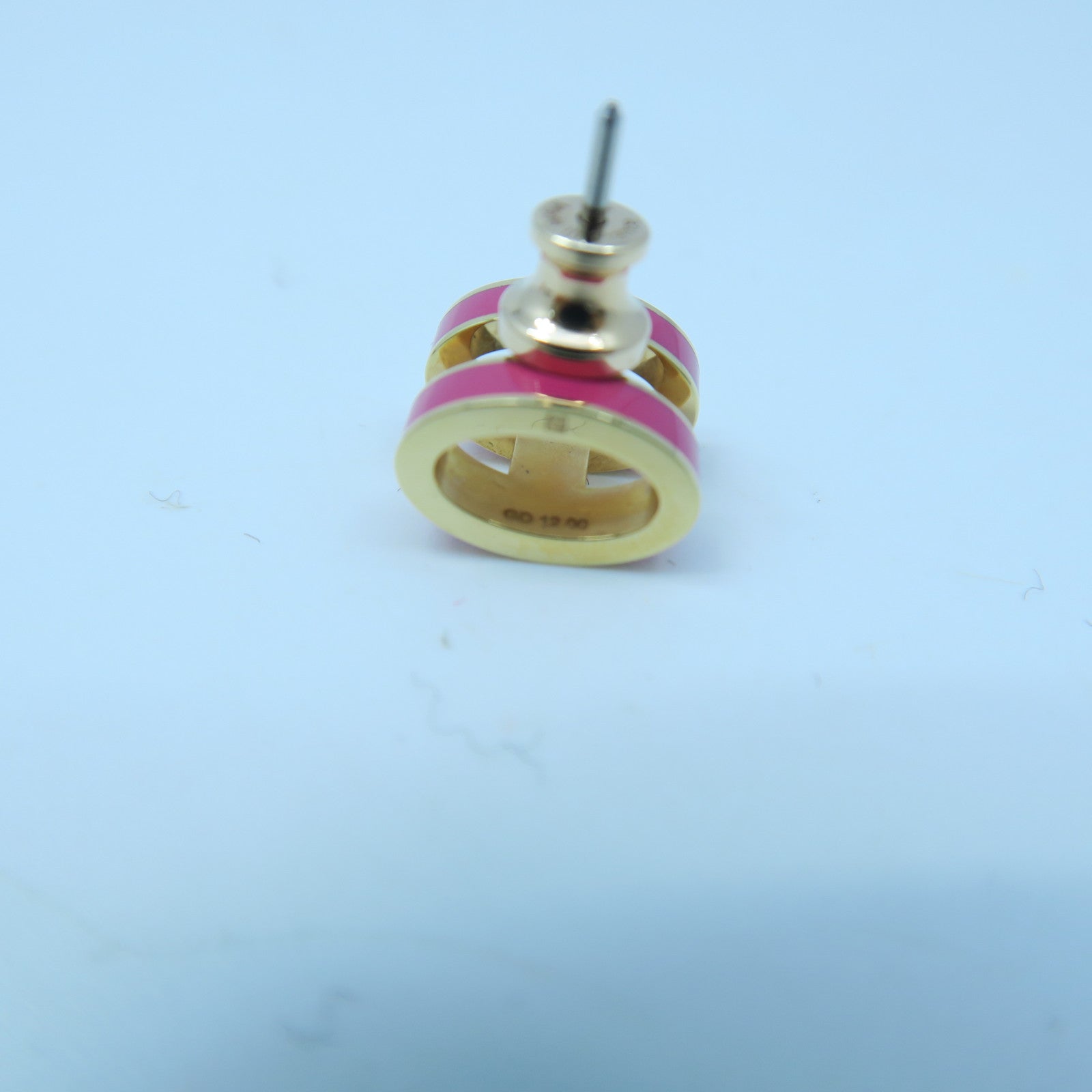 HERMES Metal Pop H Earrings Pink/Gold