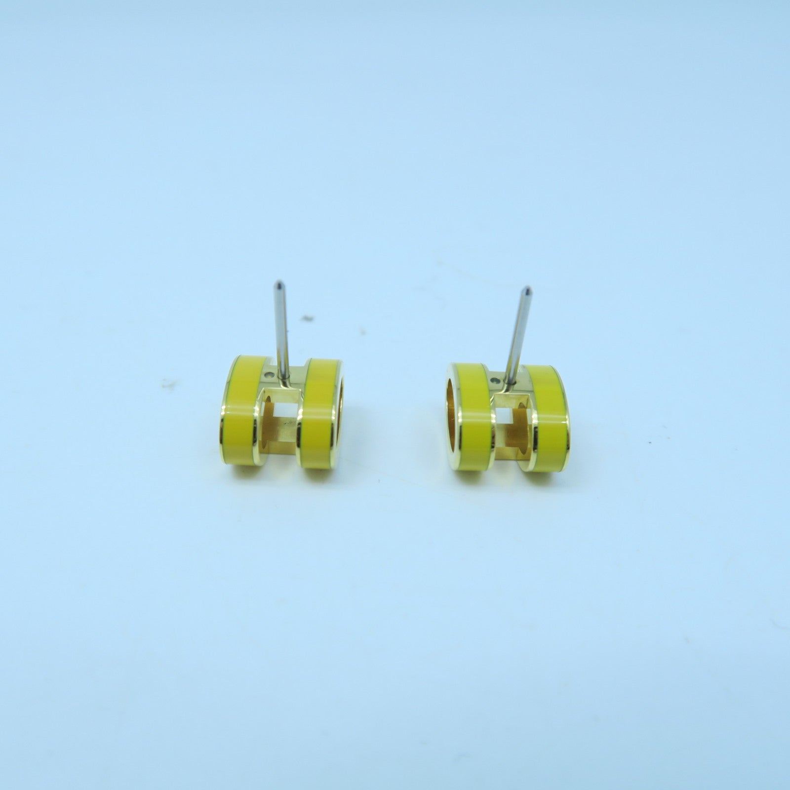 HERMES 金属Pop H Earrings耳环黄色/金色
