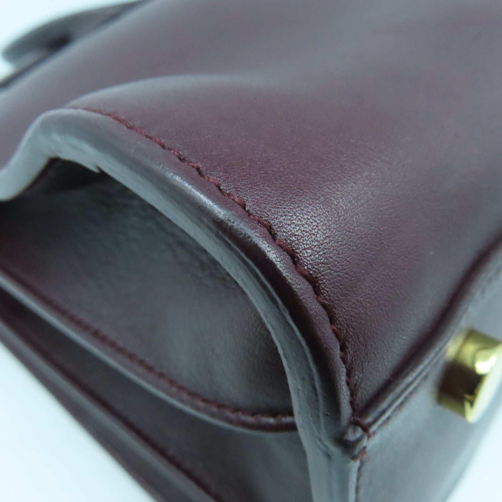 SAINT LAURENT 牛皮皮革Sac de Jour Shoulder Bag金扣手挽肩背兩用袋啡色