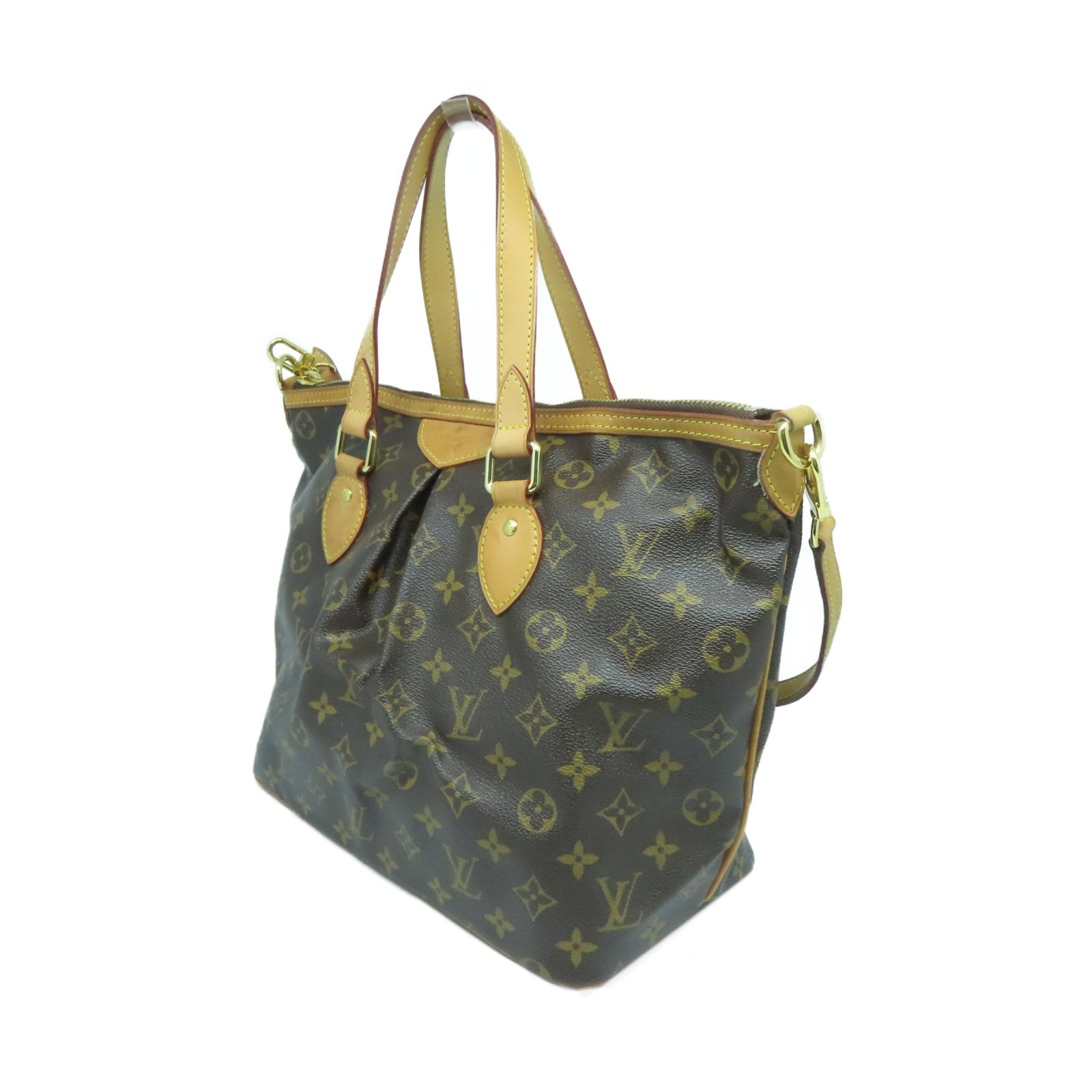 LOUIS VUITTON Monogram Palermo PM金扣手挽肩背兩用袋啡色