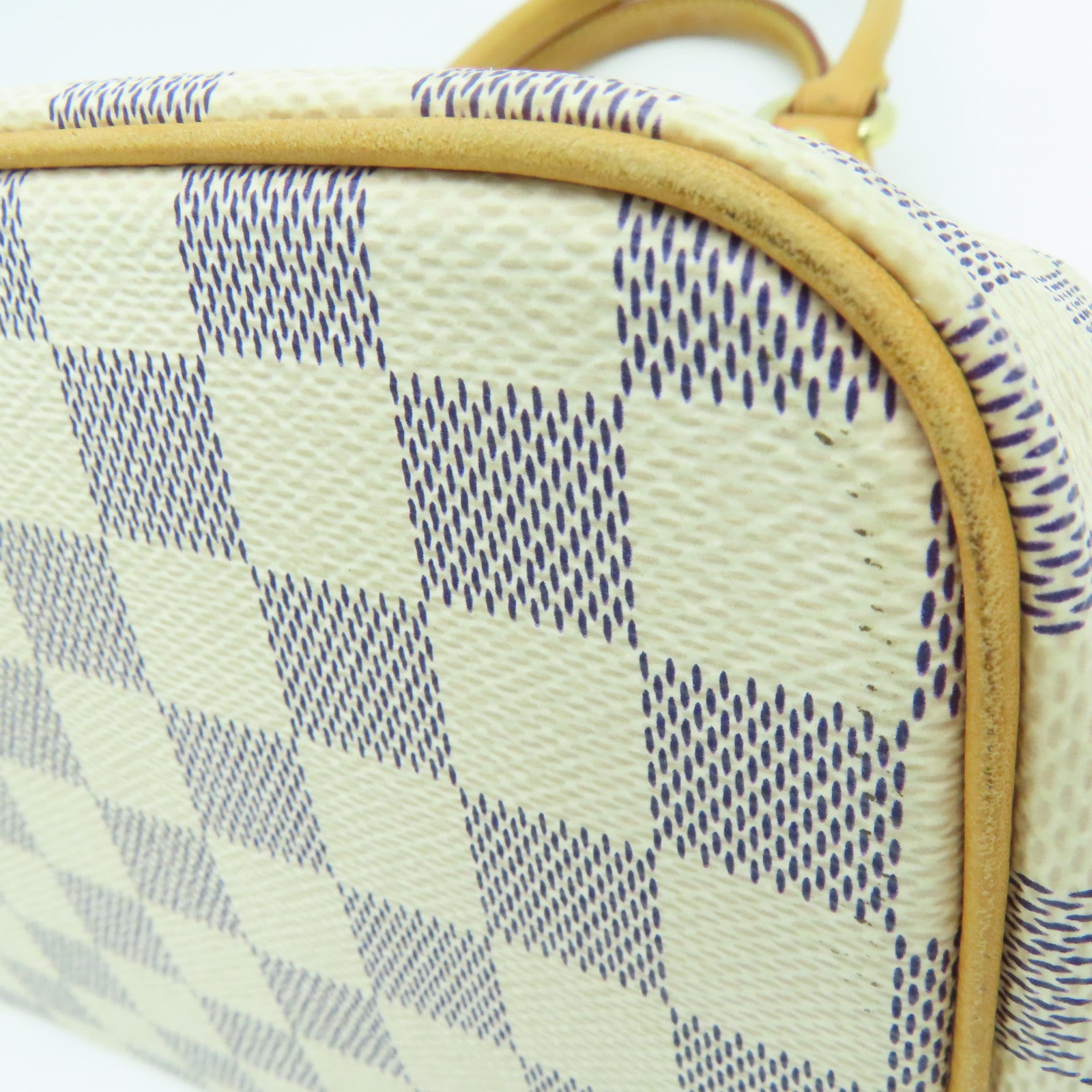 LOUIS VUITTON 【激减优惠】Damier Azur Saleya PM金扣手挽袋米色