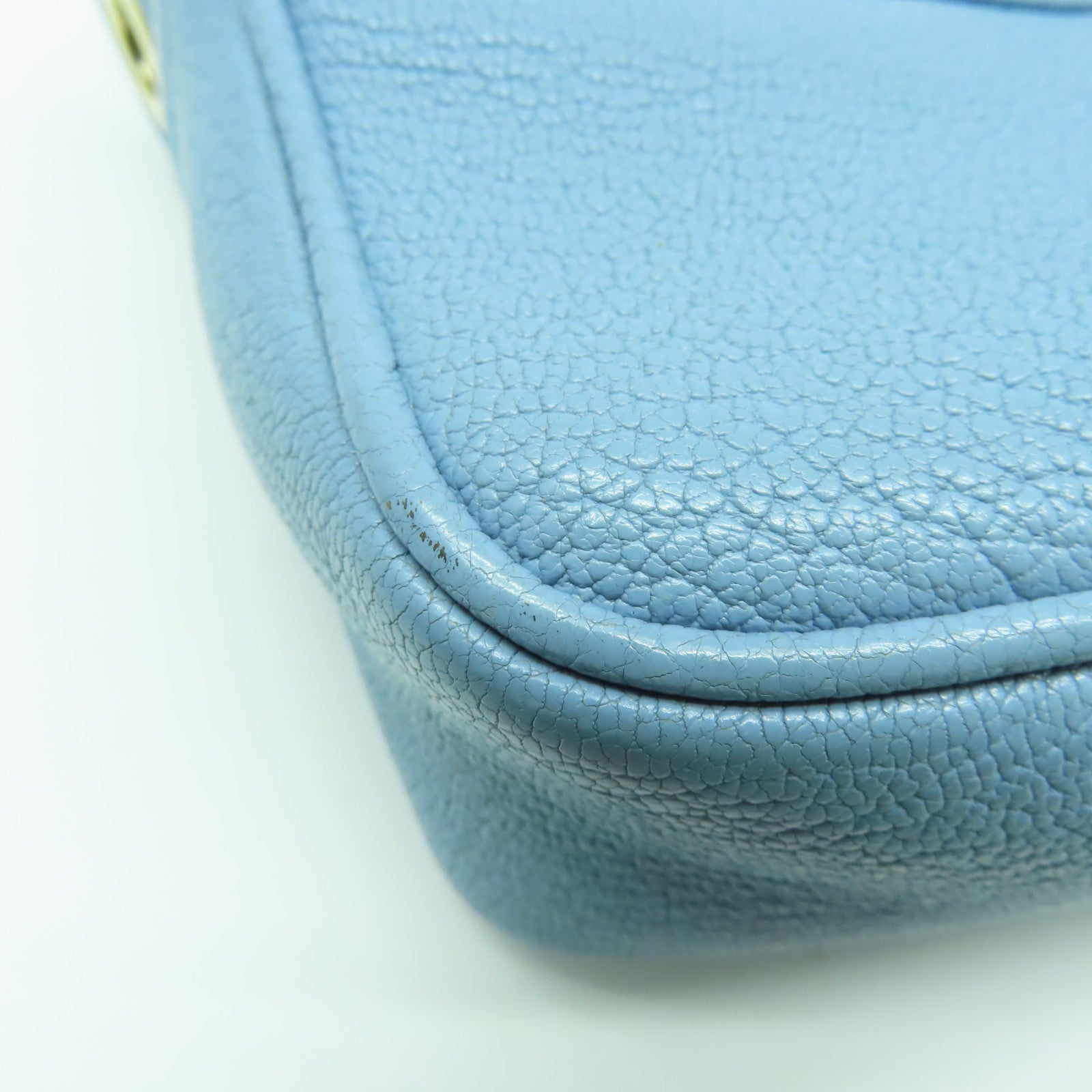 Miu Miu 牛皮皮革Shoulder Bag金扣肩背袋藍色