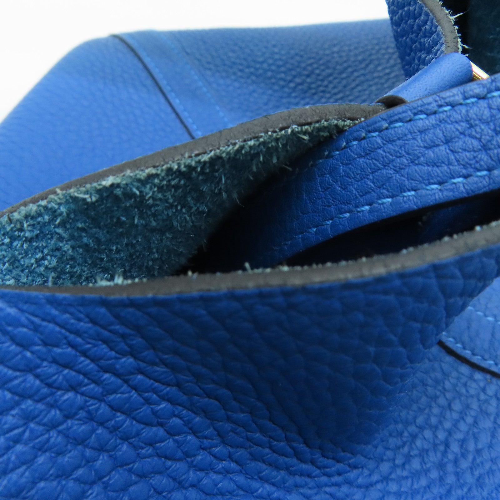 HERMES 【激減優惠】Clemence皮革Picotin MM金扣手挽袋Blue France/藍色