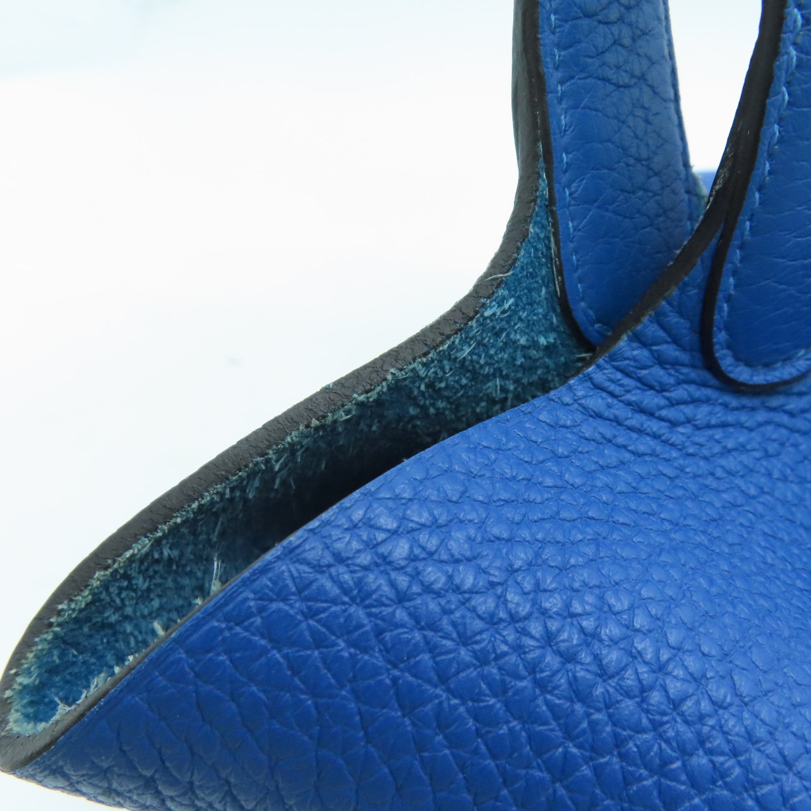 HERMES 【激減優惠】Clemence皮革Picotin MM金扣手挽袋Blue France/藍色