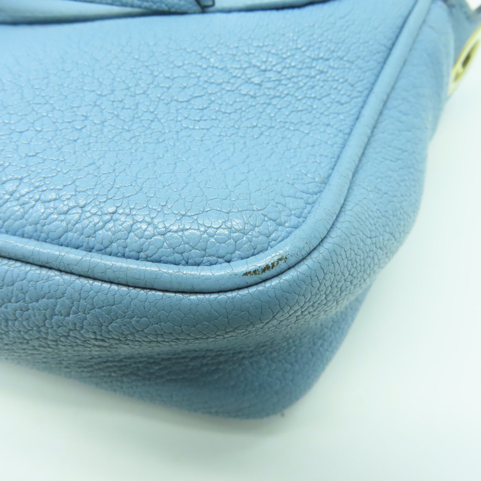 Miu Miu 牛皮皮革Shoulder Bag金扣肩背袋藍色