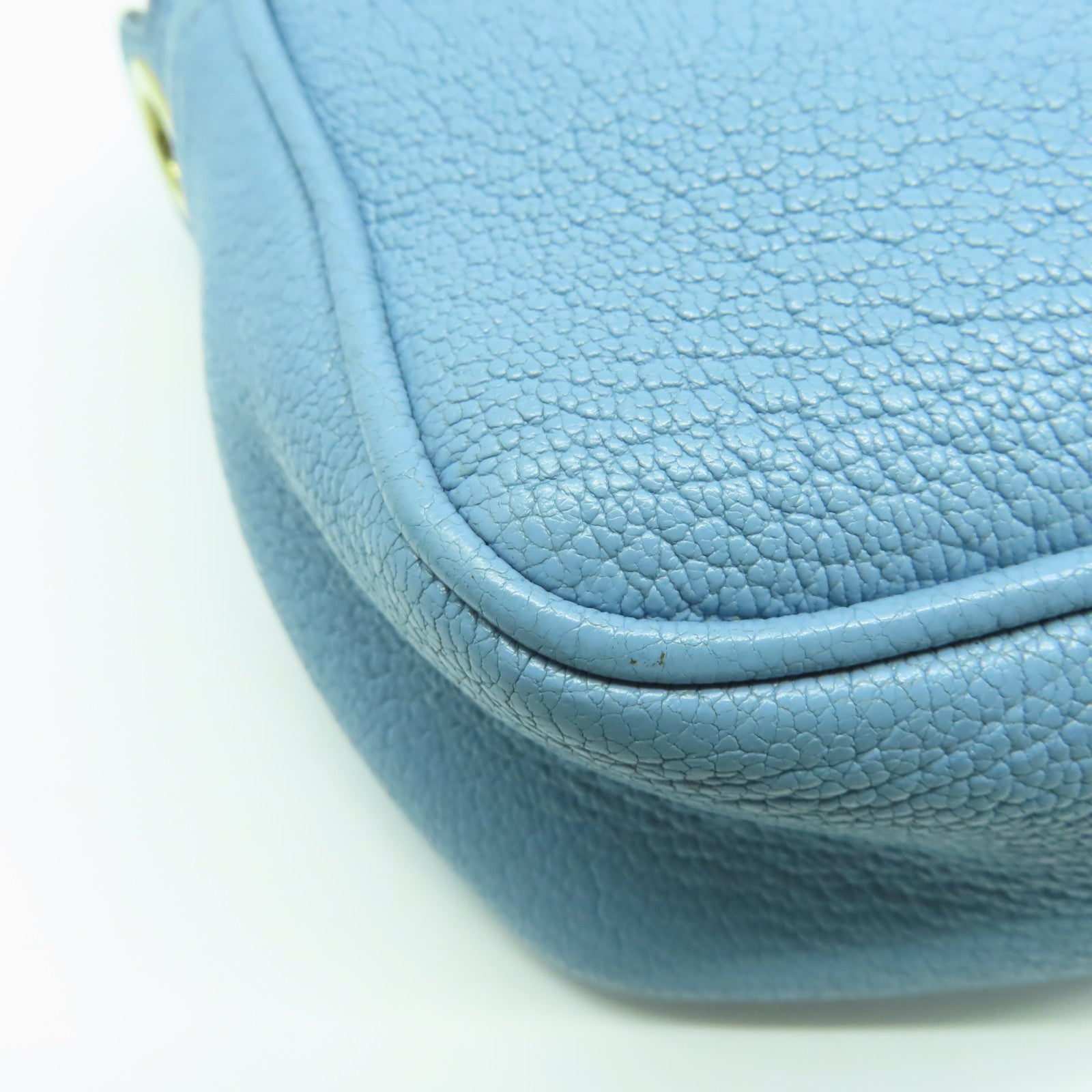 Miu Miu 牛皮皮革Shoulder Bag金扣肩背袋藍色