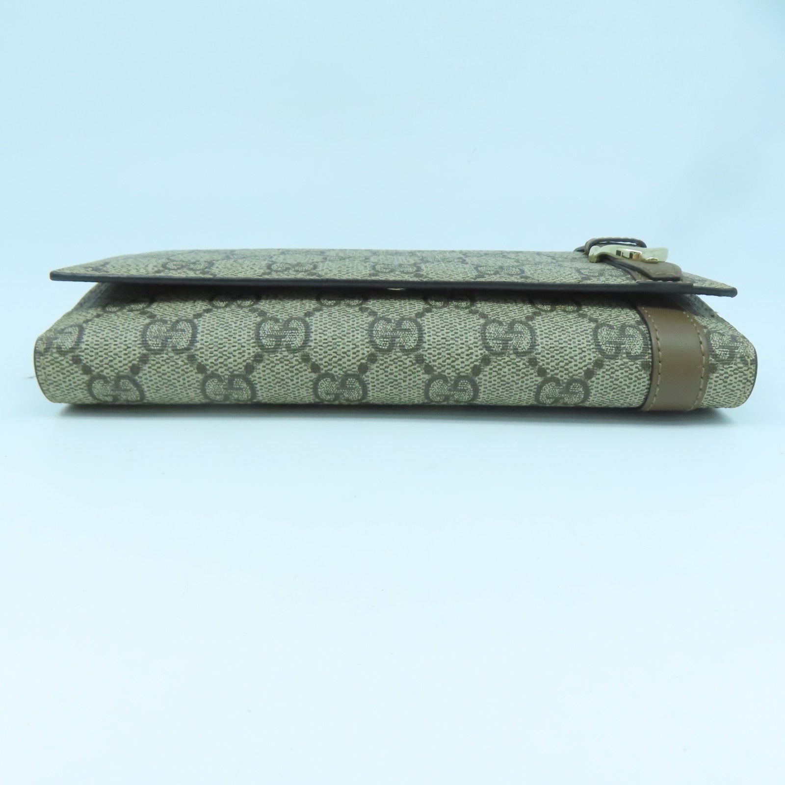GUCCI 帆布Long Wallet金扣長錢包啡色