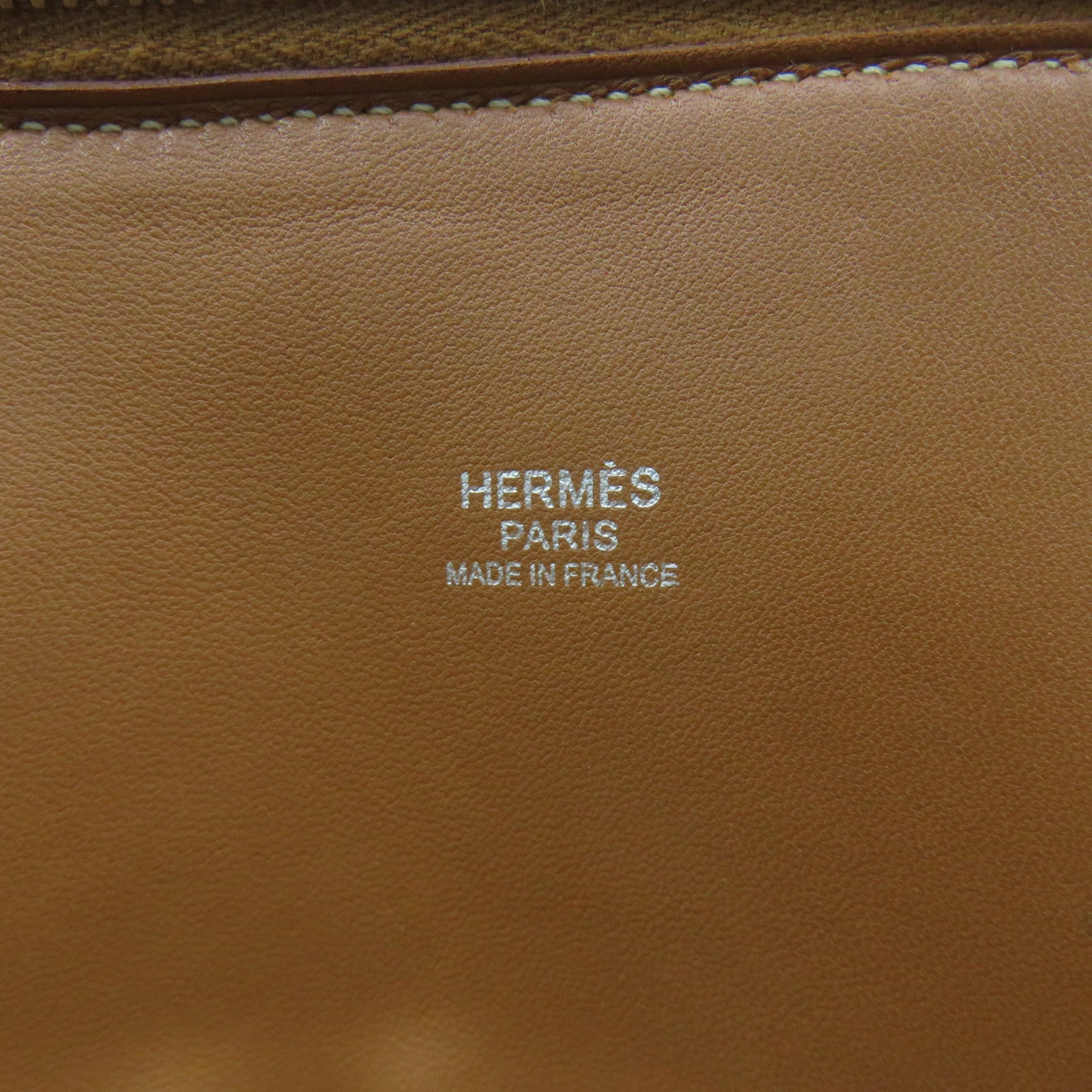 HERMES 【激減優惠】Clemence皮革Bolide 31銀扣手挽袋啡色