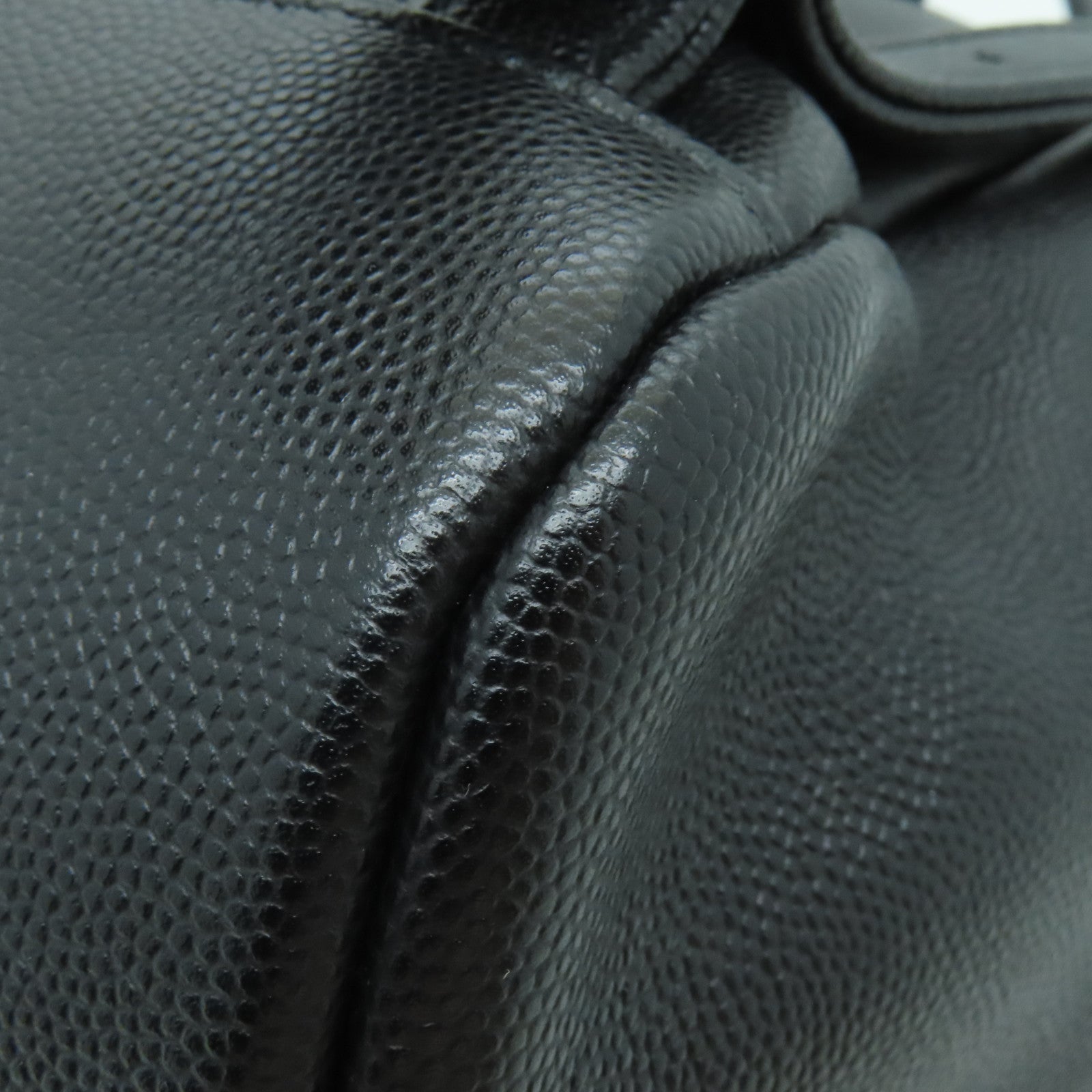 CHANEL Caviar皮革Backpack金扣背包黒色