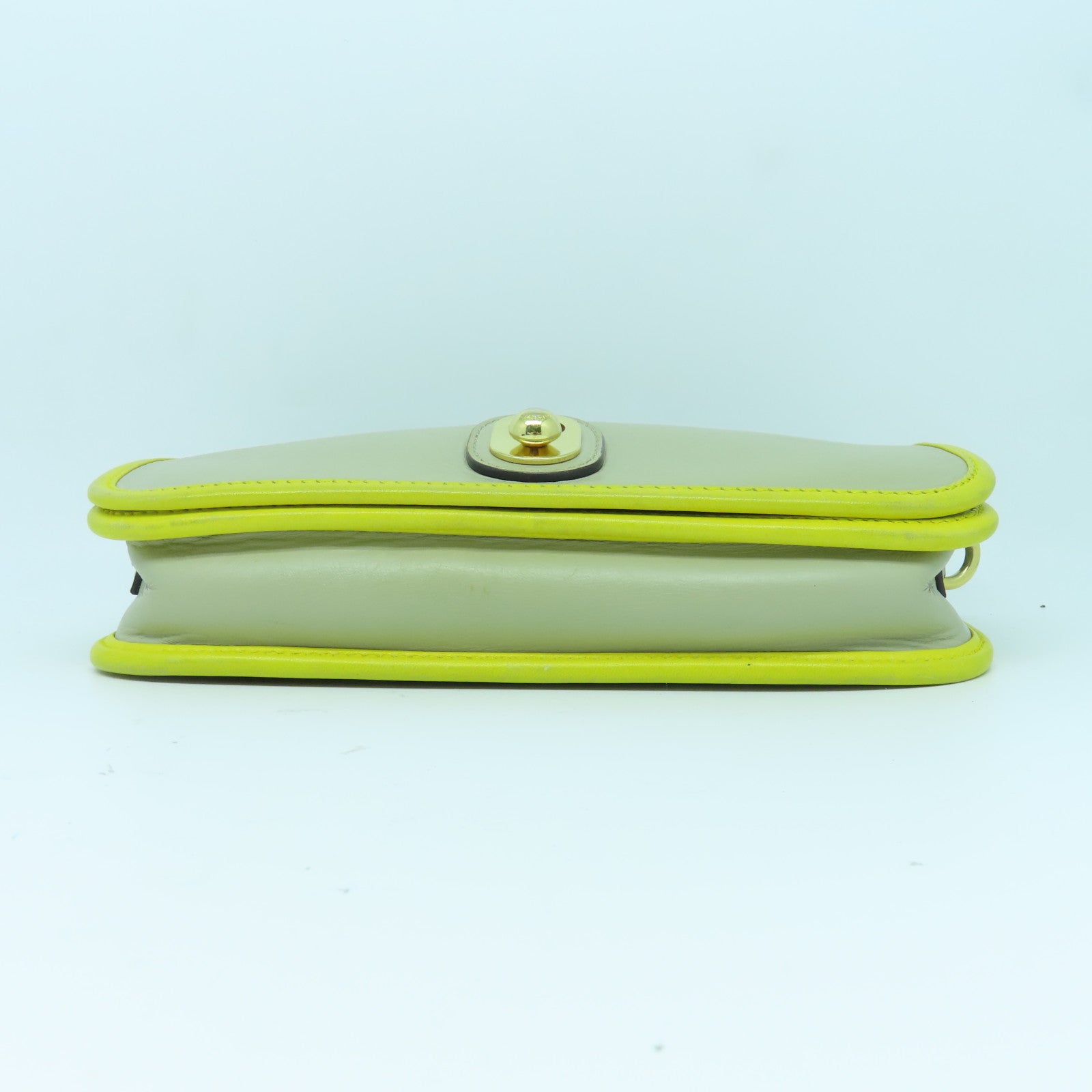 LOEWE 牛皮皮革Shoulder Bag金扣肩背袋灰色/粉紅色