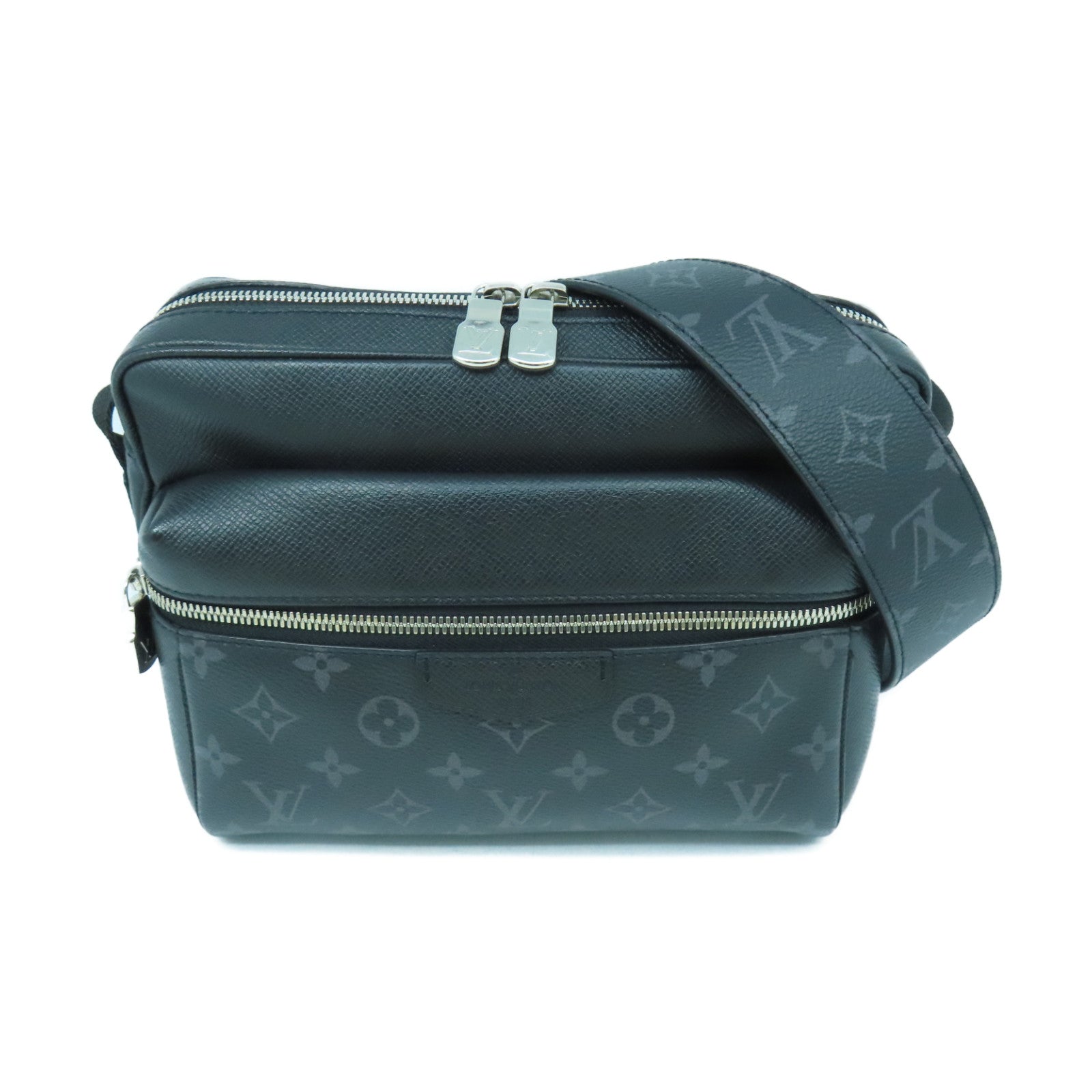 LOUIS VUITTON Monogram Eclipse Outdoor Messenger PM肩背袋黑色