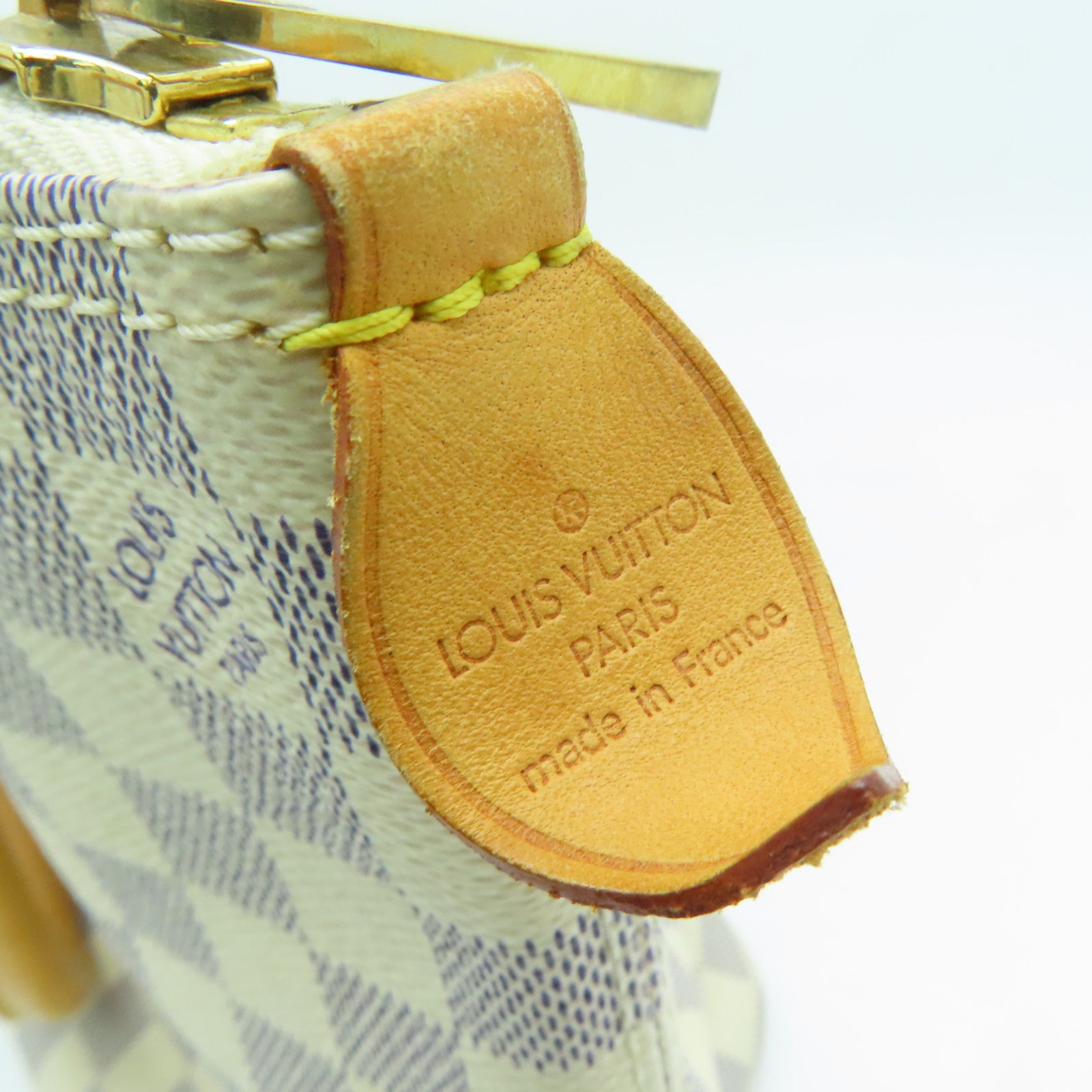 LOUIS VUITTON 【激减优惠】Damier Azur Saleya PM金扣手挽袋米色
