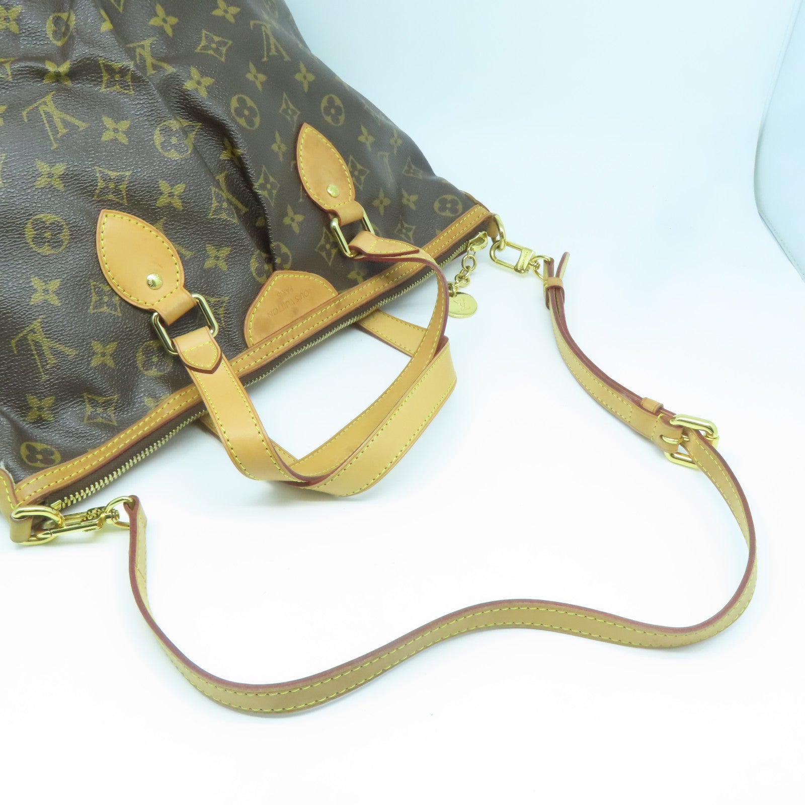 LOUIS VUITTON Monogram Palermo PM金扣手挽肩背兩用袋啡色