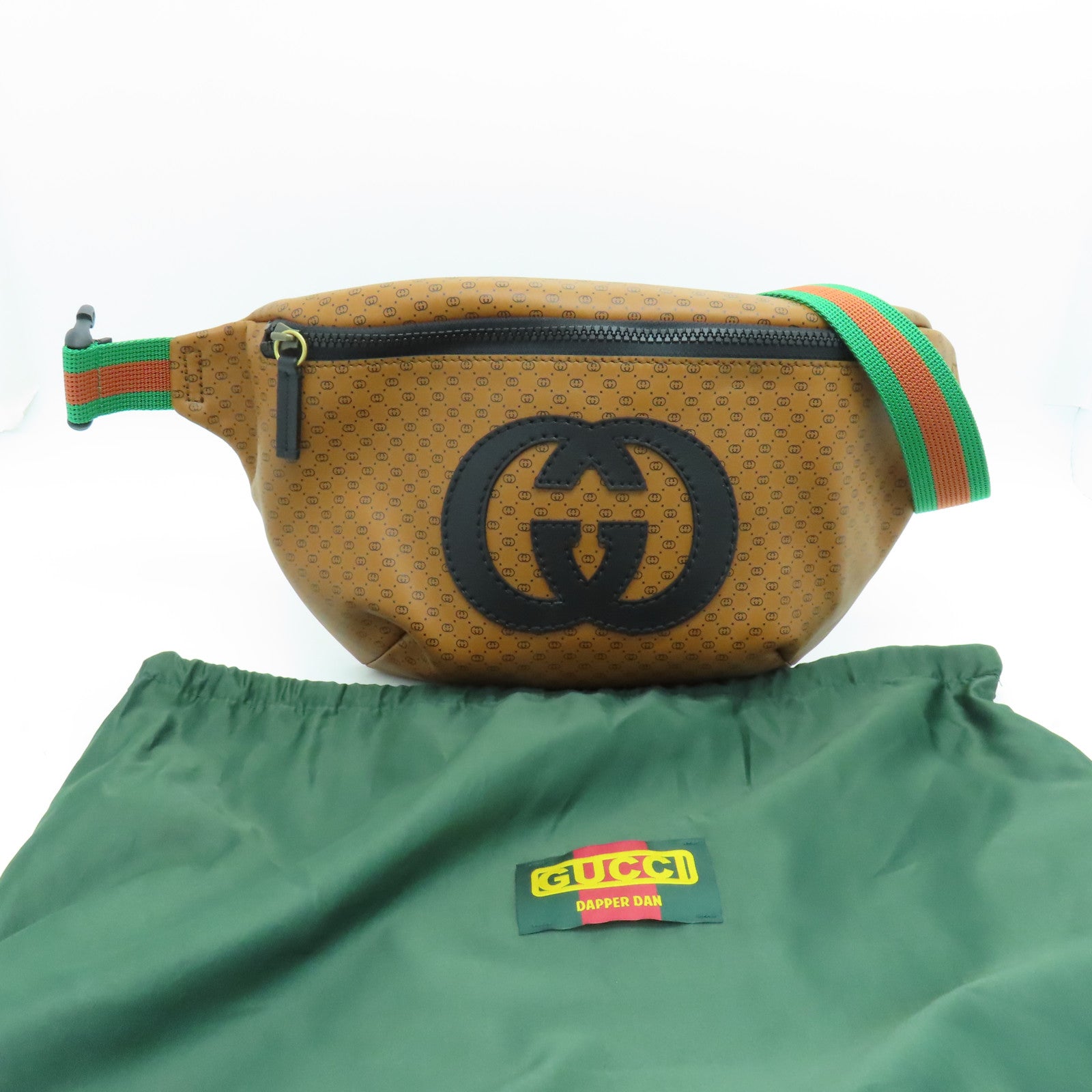 GUCCI cowhide leather Waist Bag brown