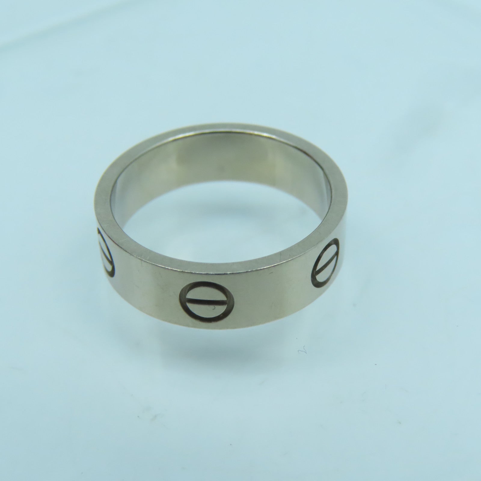 CARTIER 18K白金Love Ring戒指#53/US#6.25
