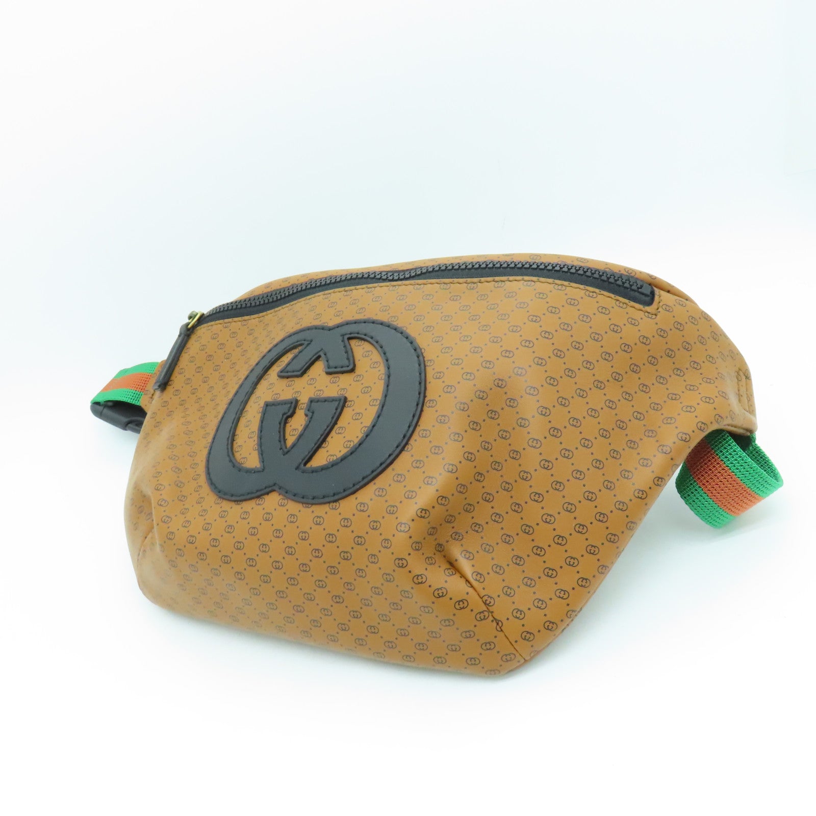GUCCI cowhide leather Waist Bag brown