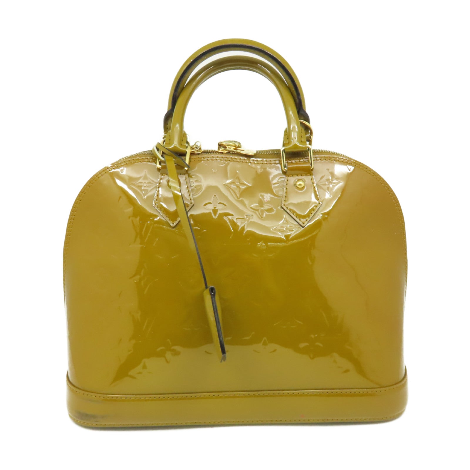 LOUIS VUITTON 【激減優惠】Vernis Alma PM Hand Bag金扣手挽袋金棕色