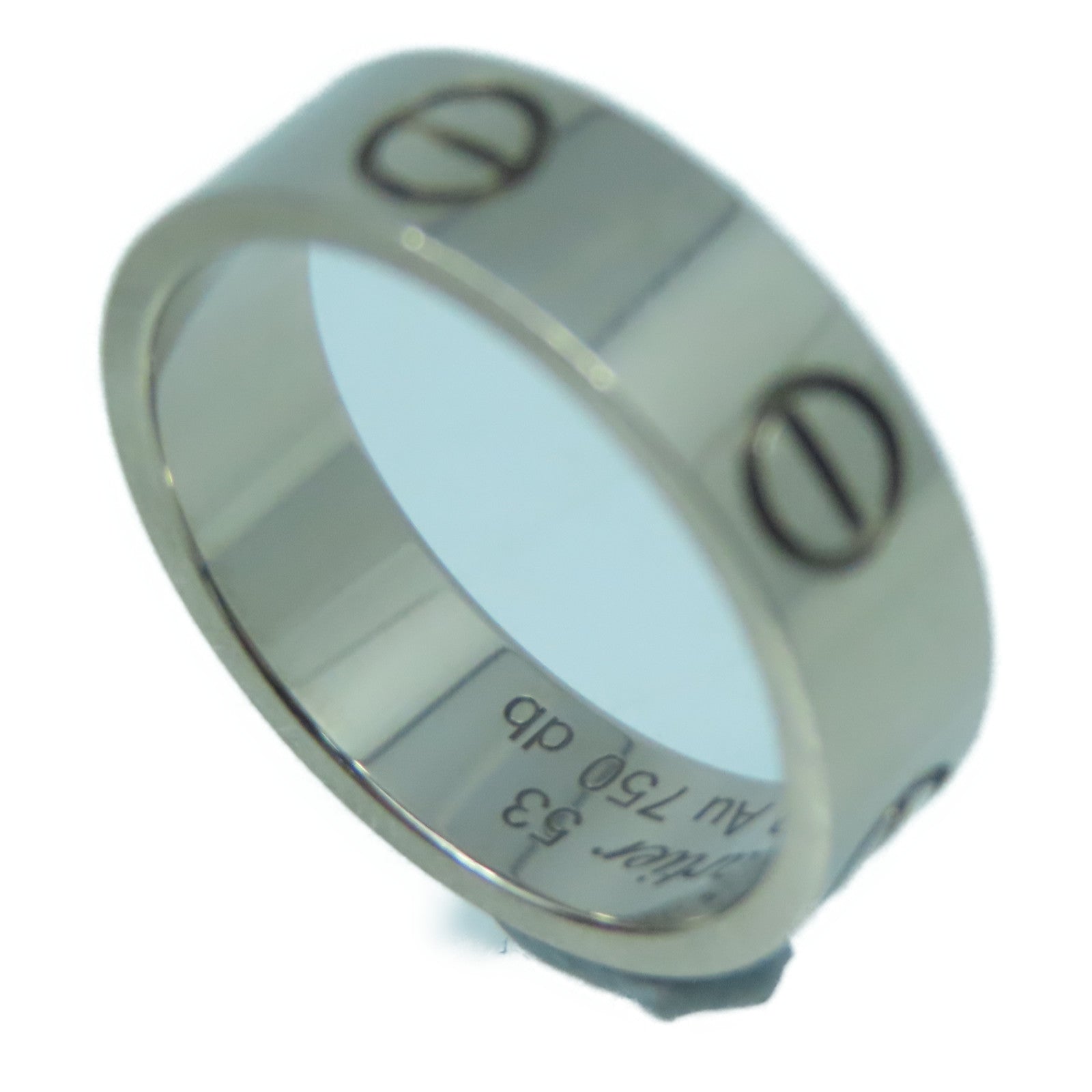 CARTIER 18K白金Love Ring戒指#53/US#6.25