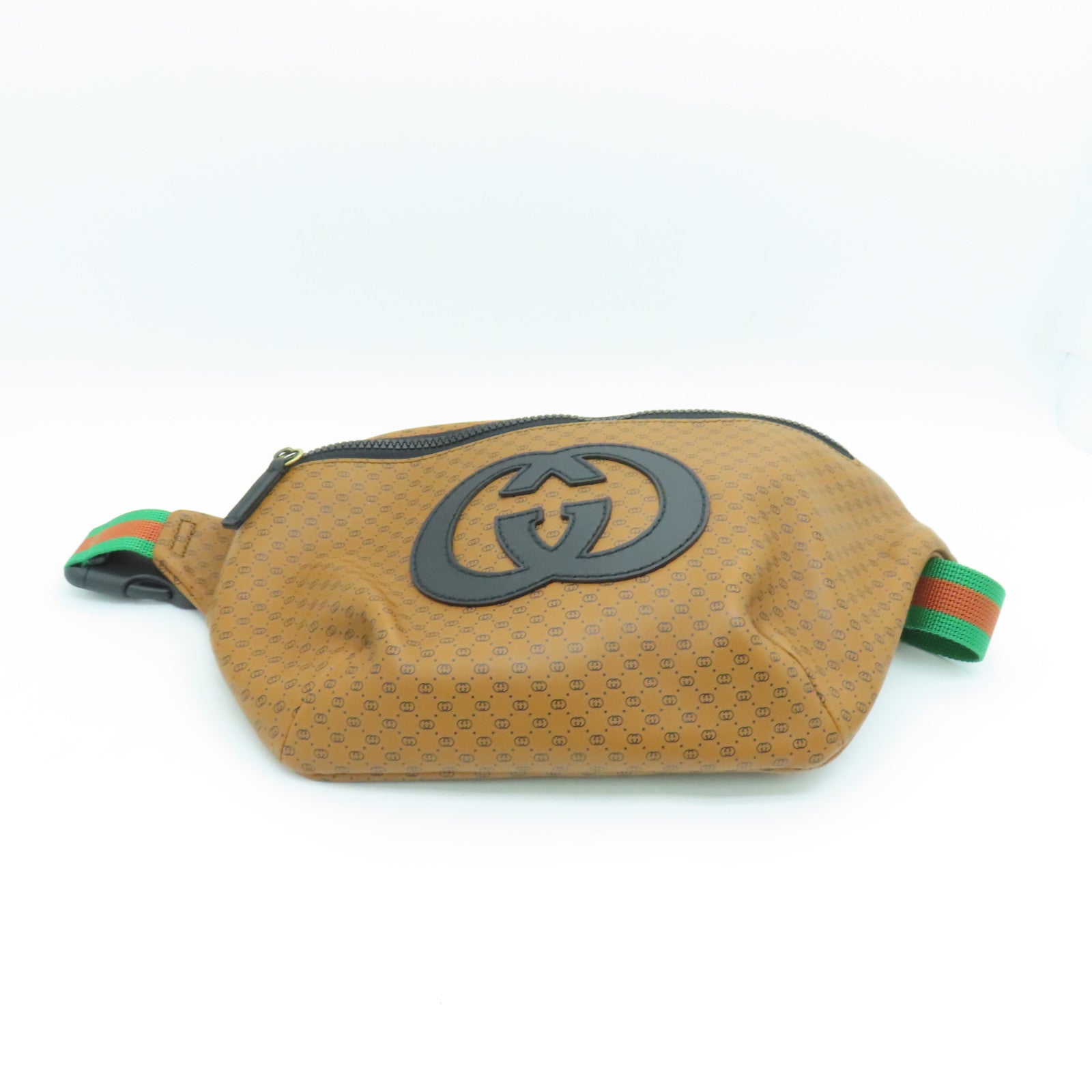 GUCCI cowhide leather Waist Bag brown