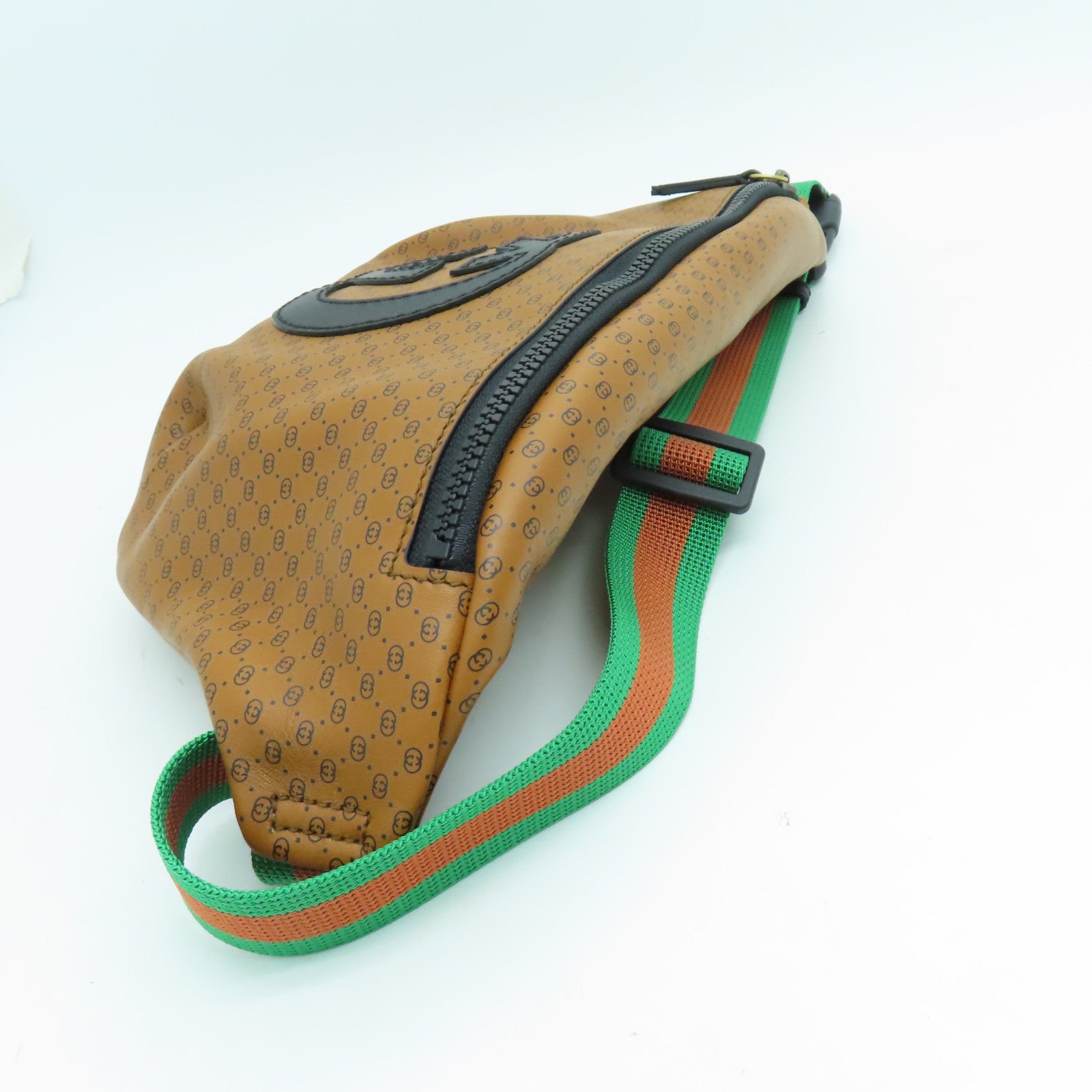 GUCCI cowhide leather Waist Bag brown